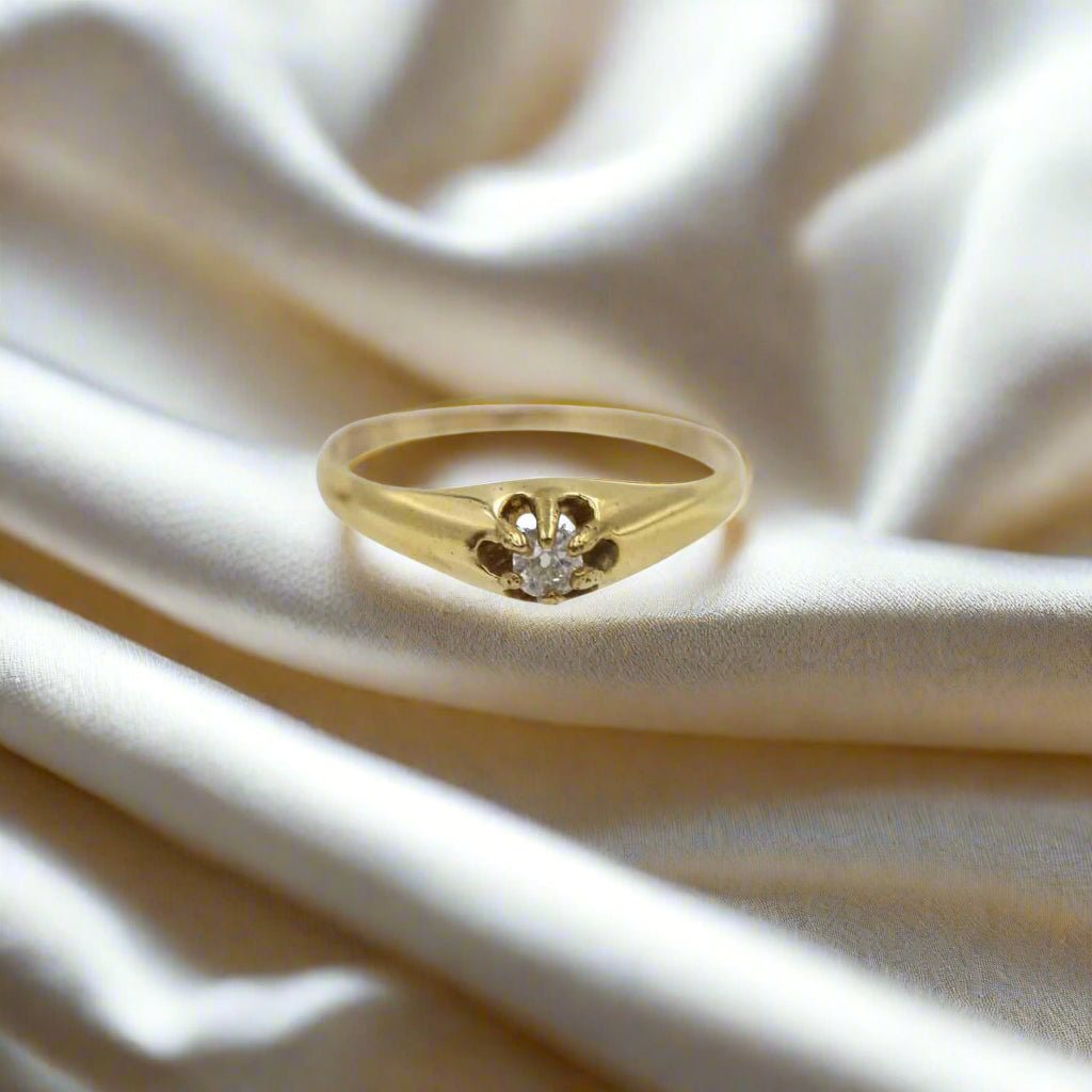 Antique Victorian Diamond Belcher Ring - Petra Star