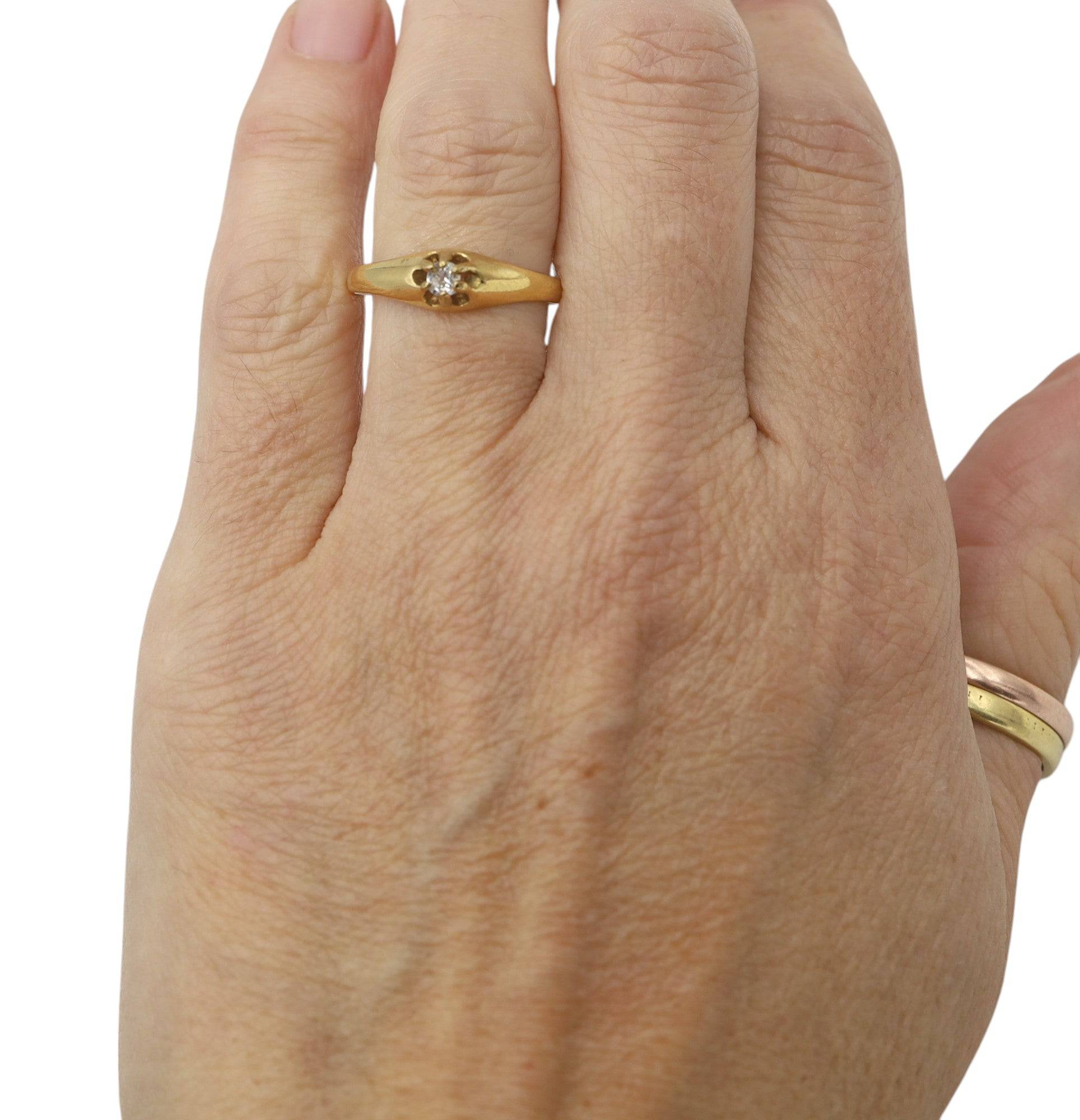 Antique Victorian Diamond Belcher Ring - Petra Star