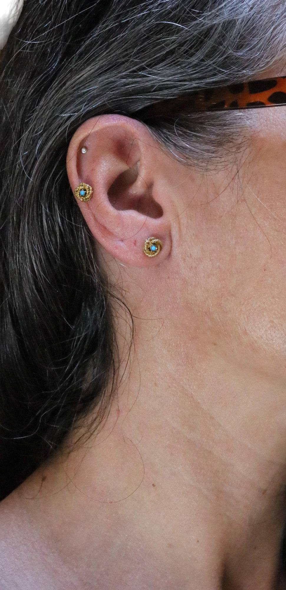 Antique Victorian Lover's Knot Earrings - Petra Star