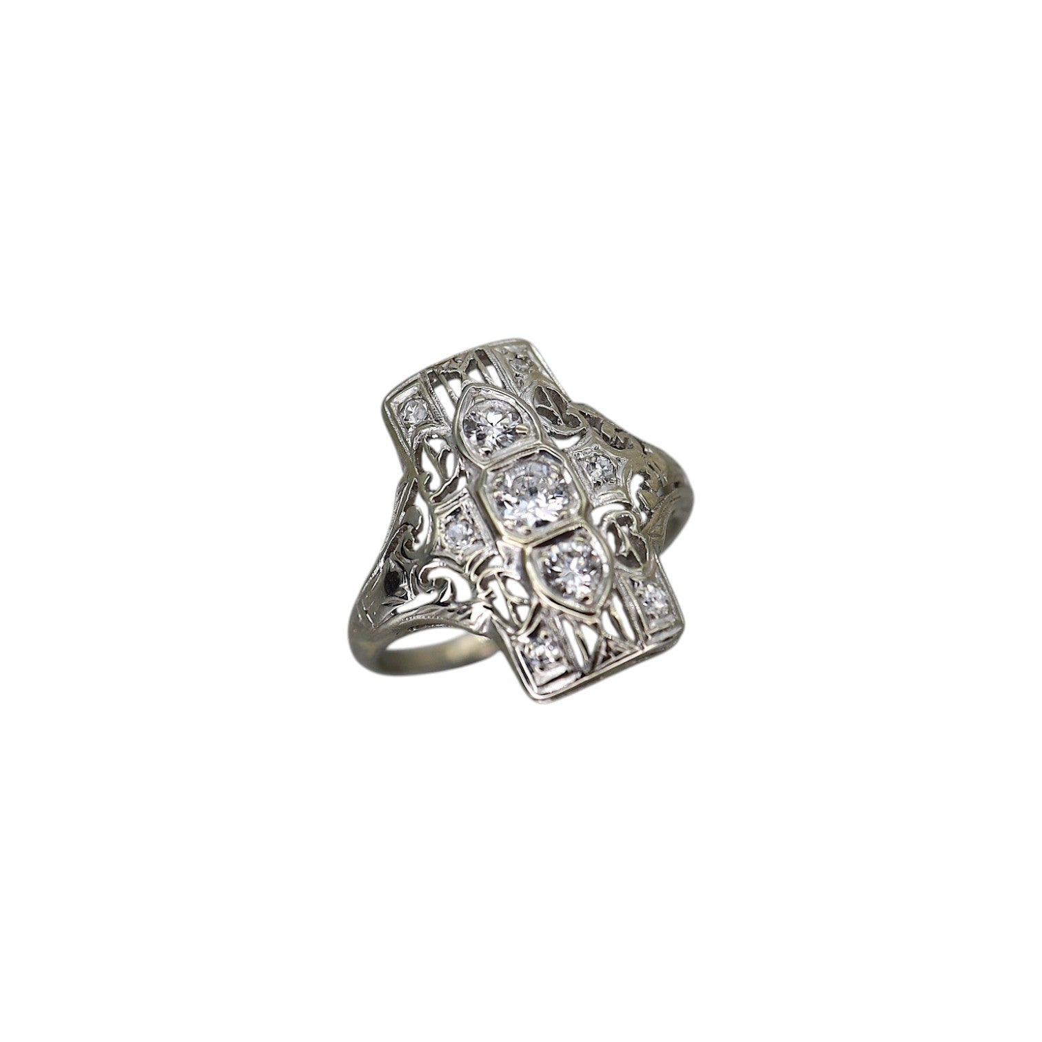 Art Deco Diamond Dinner Ring - Petra Star