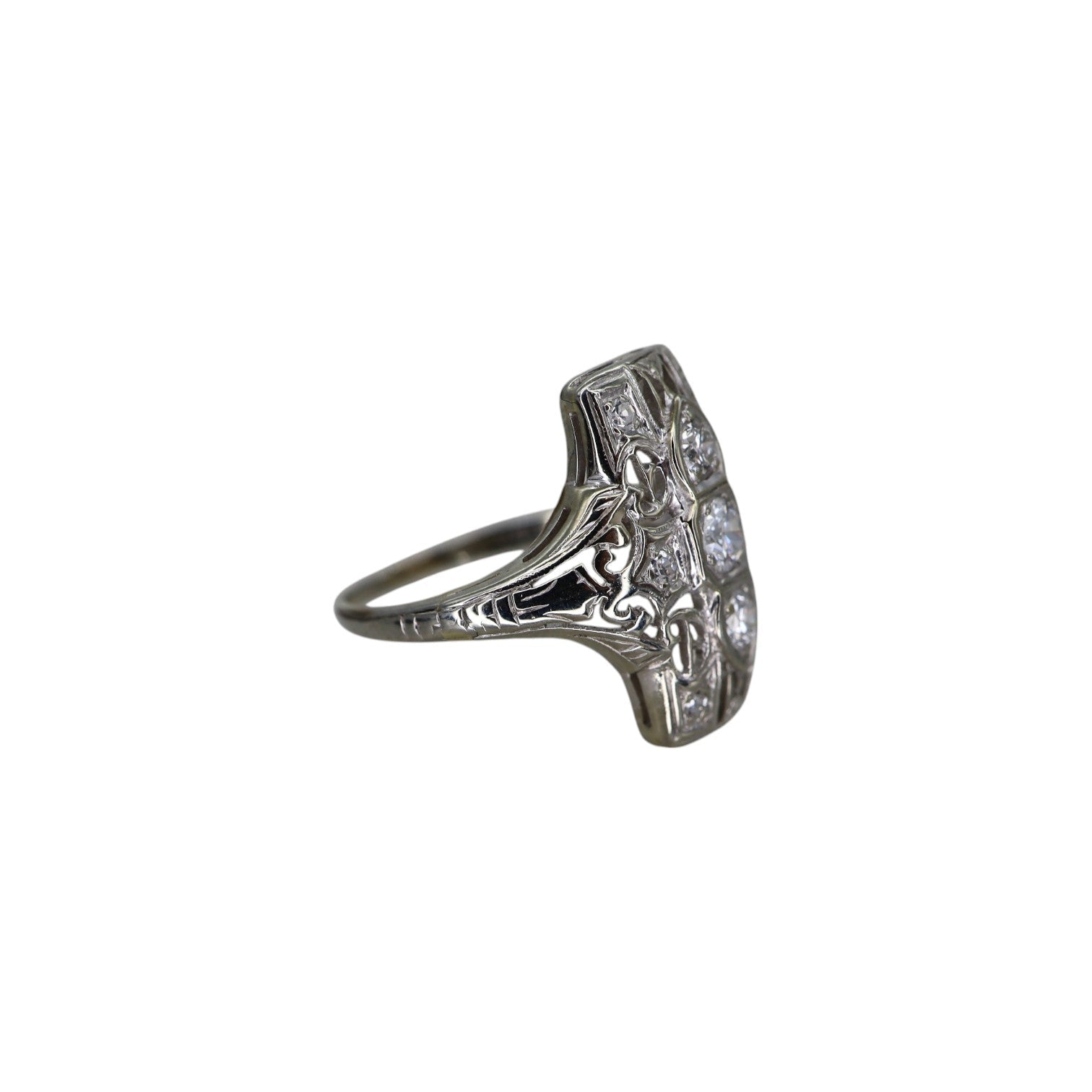 Art Deco Diamond Dinner Ring - Petra Star
