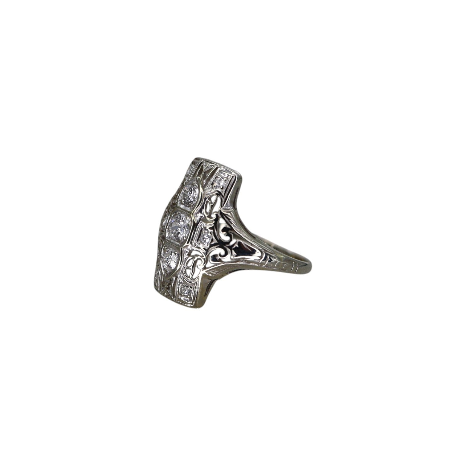 Art Deco Diamond Dinner Ring - Petra Star