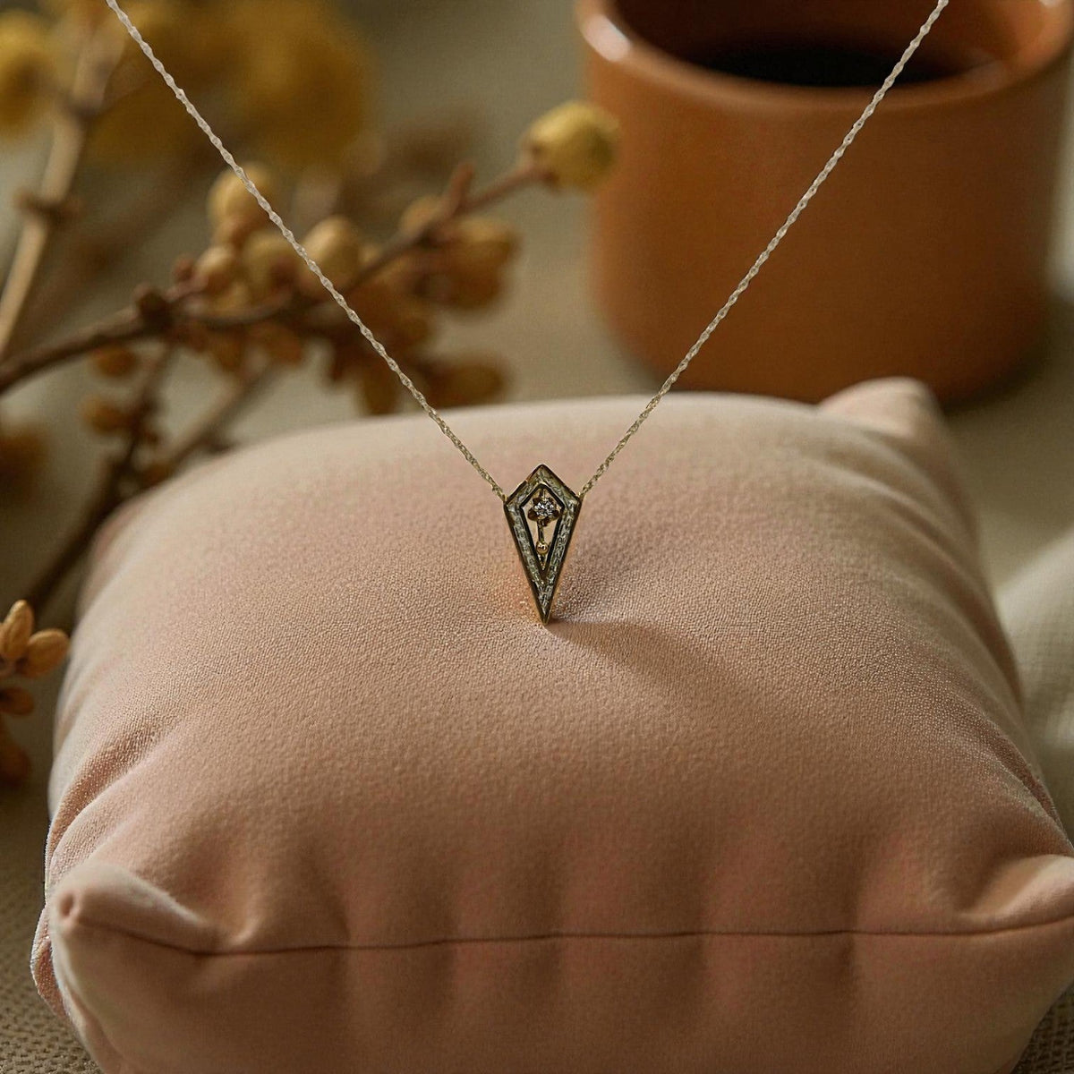 Art Deco Diamond Stickpin Conversion Necklace - Petra Star