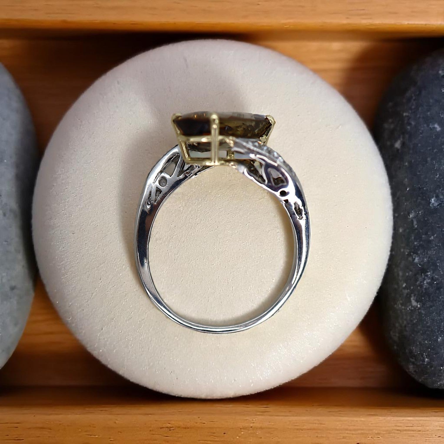 Art Deco Platinum & Andalusite Ring - Petra Star
