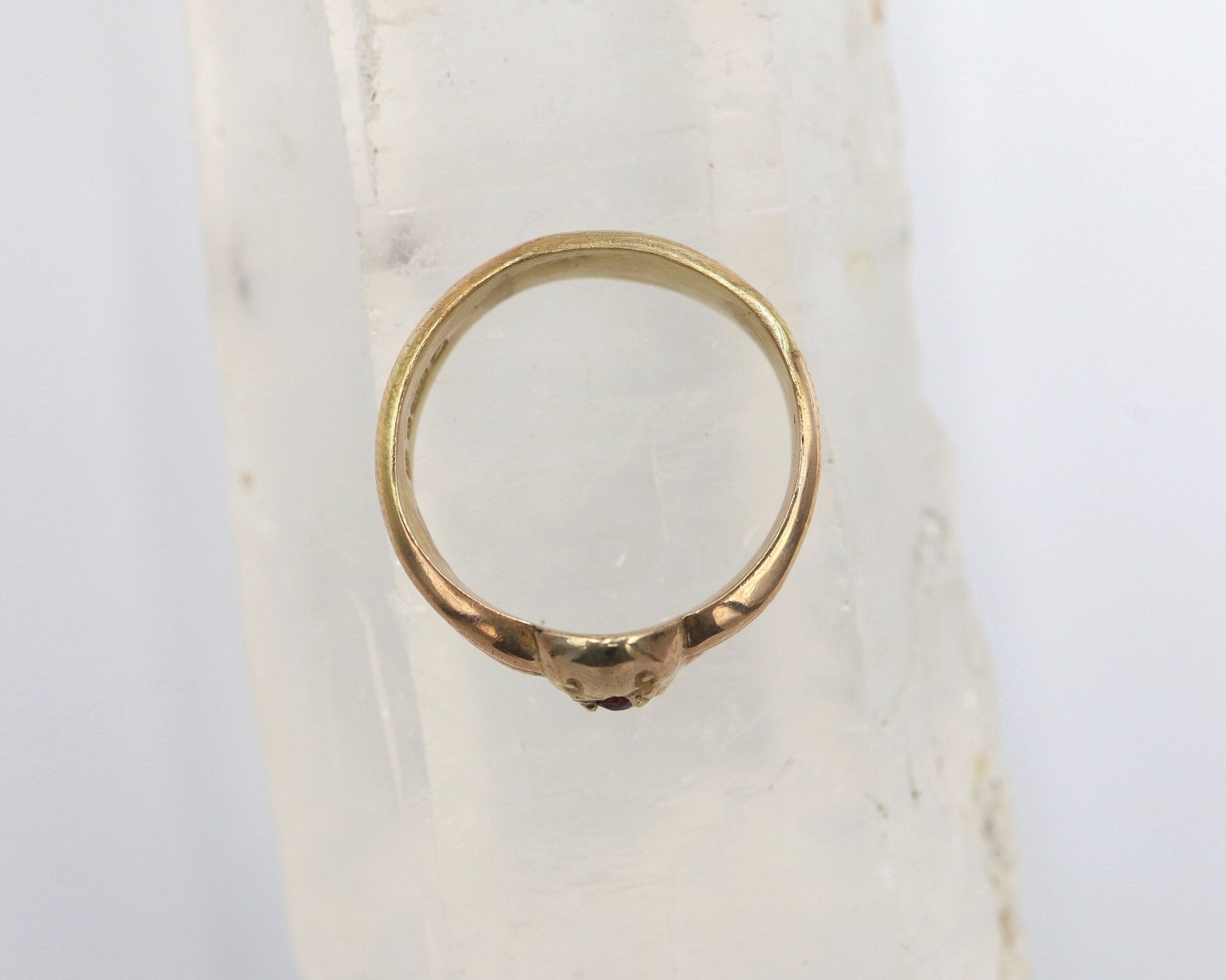 Art Nouveau Snake Ring in 9k Rose Gold - Petra Star