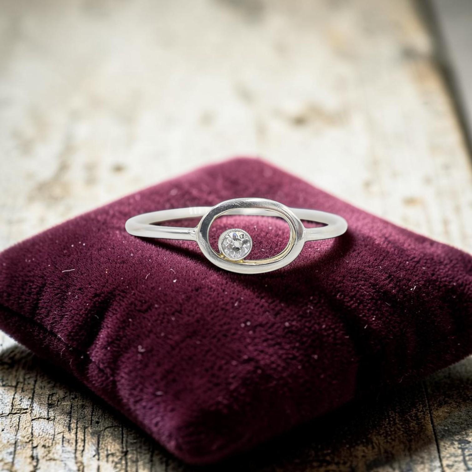 Arts & Crafts Platinum Diamond Ring, Old European Cut, Circa 1905 | Petra Star - Petra Star