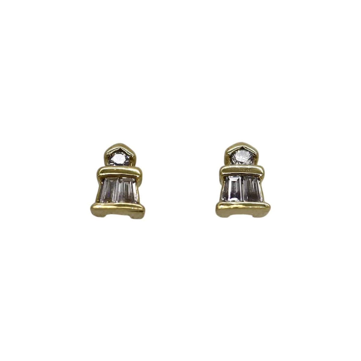 Baguette Diamond Studs - Petra Star