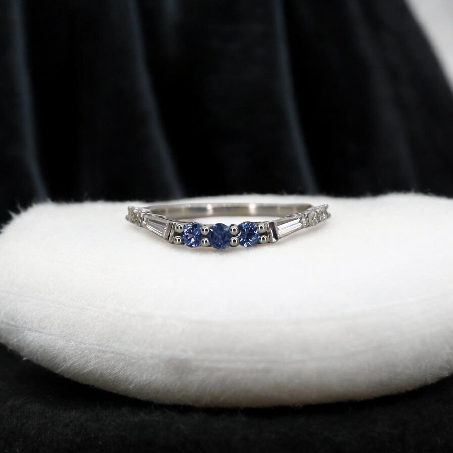 Bespoke Sapphire + Diamond Band - Petra Star