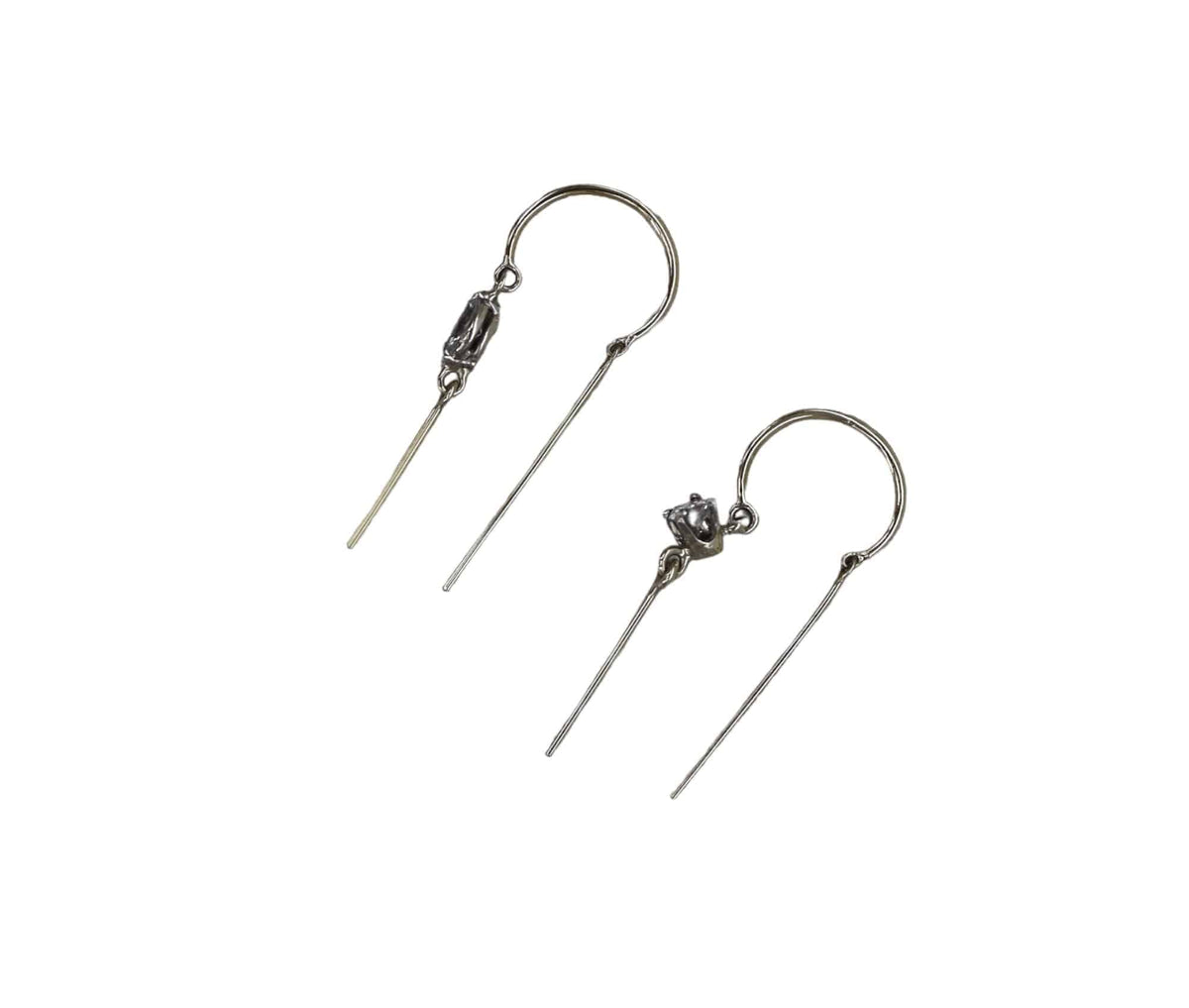 Bling Earring — 14k Gold & Repurposed Earth-Mined Diamond Single (Made to Order) - Petra Star
