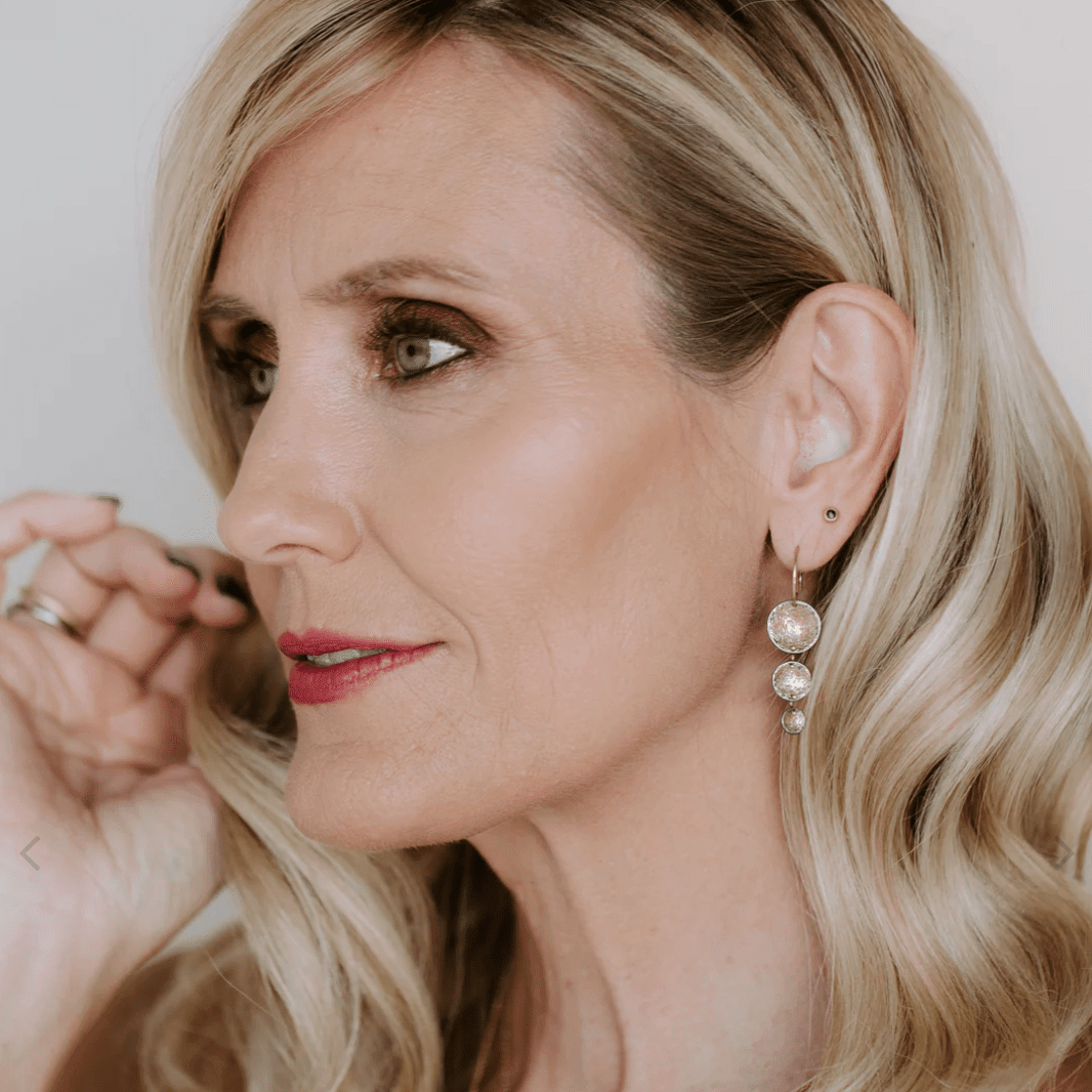 Blossom Earring Drops—22k Gold Dust, 18k Gold & Oxidized Silver - Petra Star