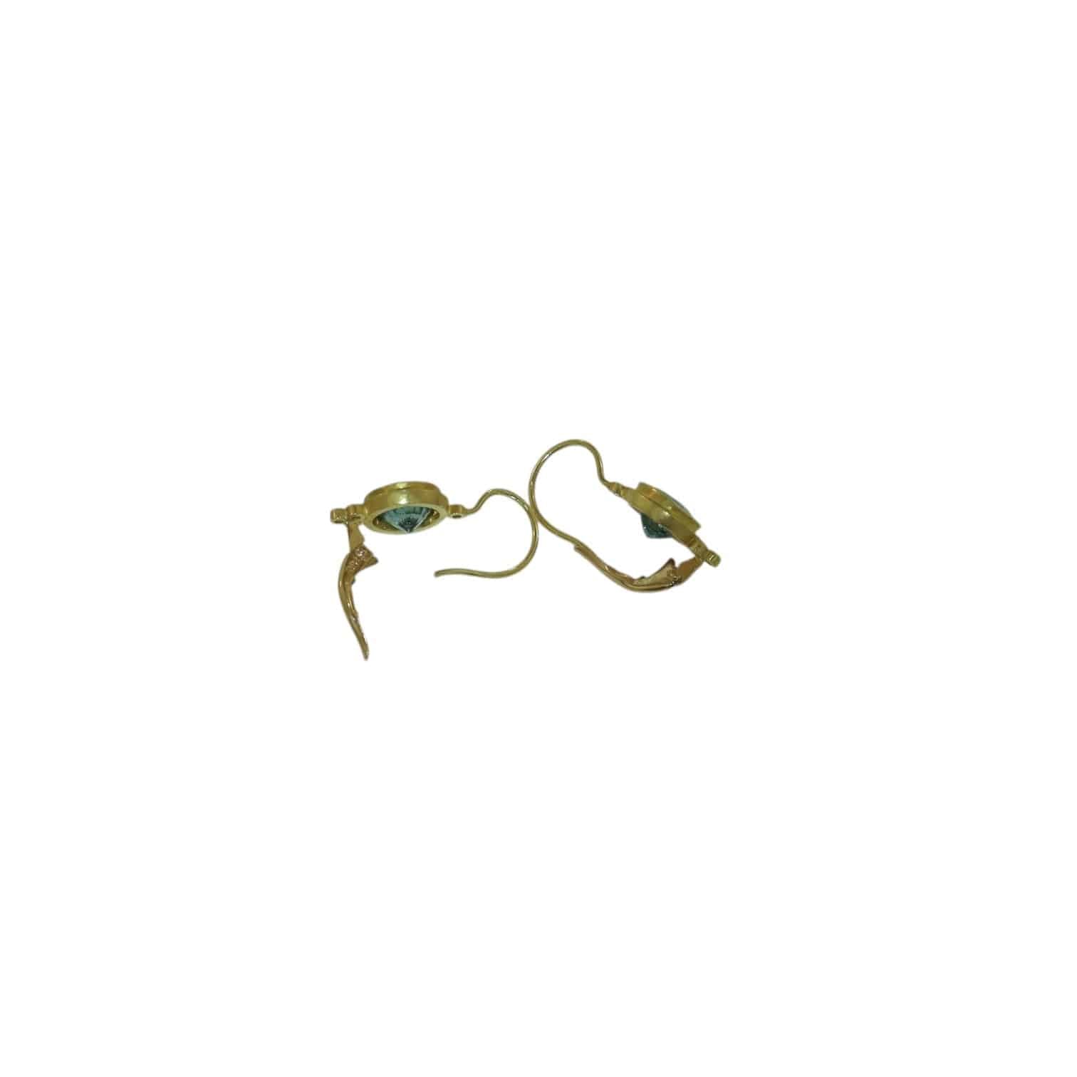 Blue Zircon and Diamond Designer Earrings - Petra Star