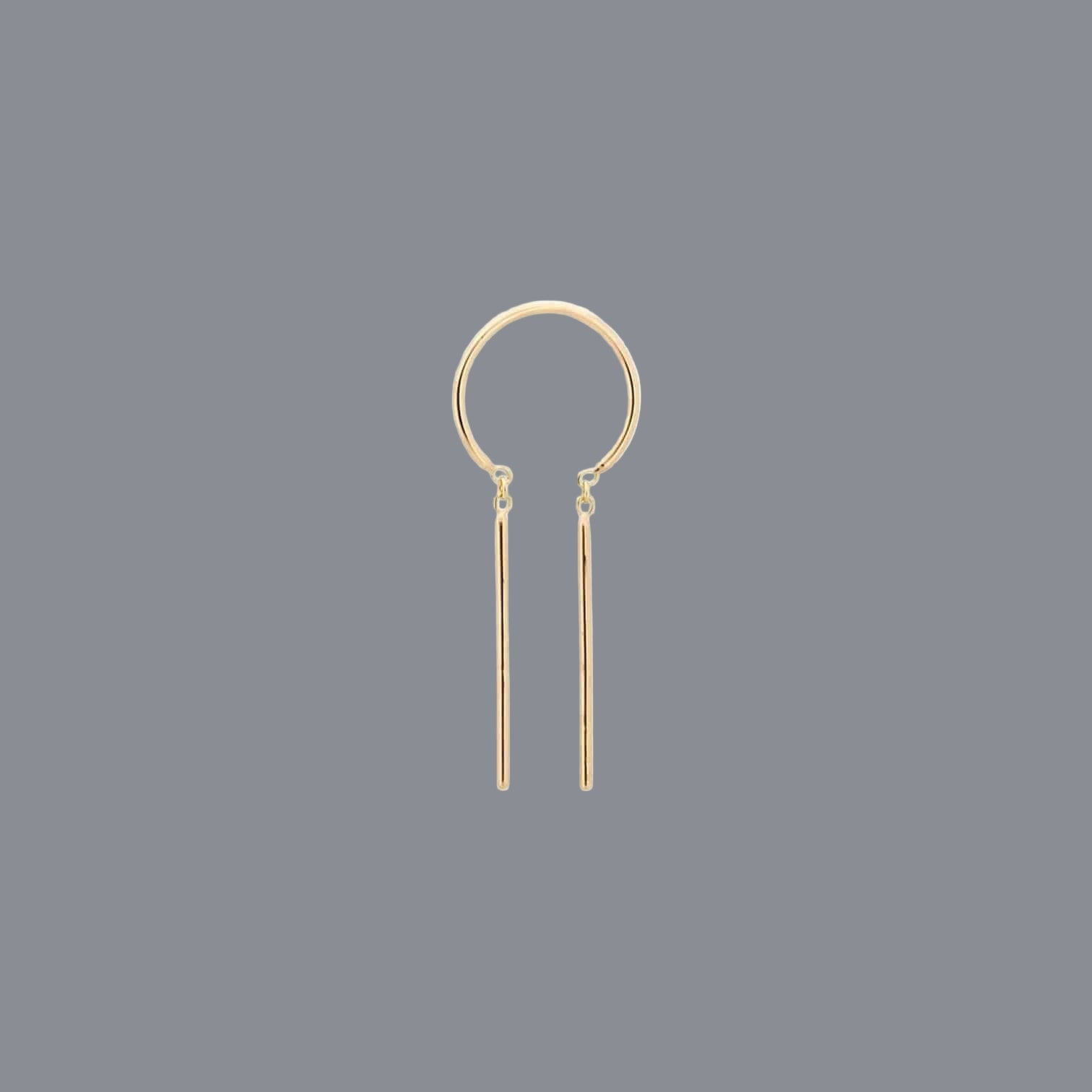 Chime Earrings in 14k Yellow Gold Single Earrings - Petra Star