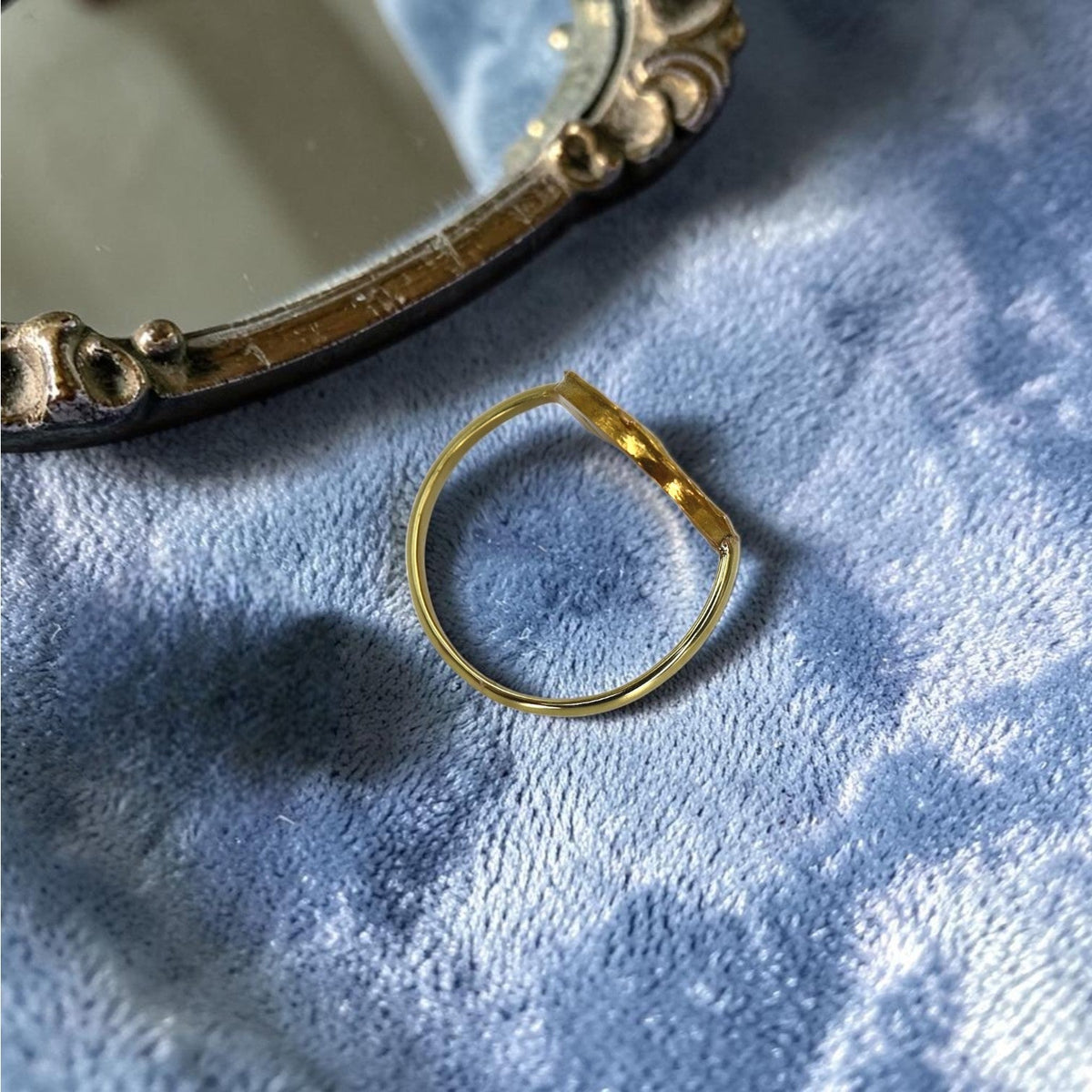 Circa 1905 Art Nouveau Mucha Lady 18k Yellow Gold Ring | Converted Scarf Clip | Rose Cut Diamonds | Petra Star Vintage Vault - Petra Star