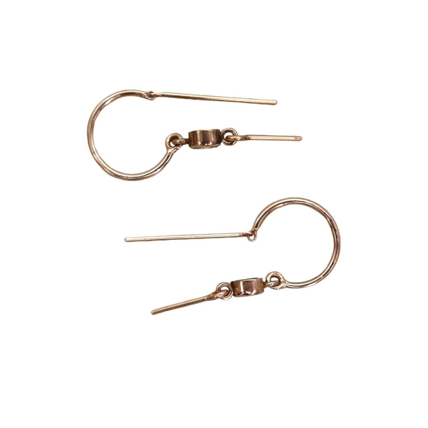 Custom 14k Rose Gold Diamond Bling Earring – Single, Recycled Earth-Mined Diamond Bezel | Petra Star - Petra Star