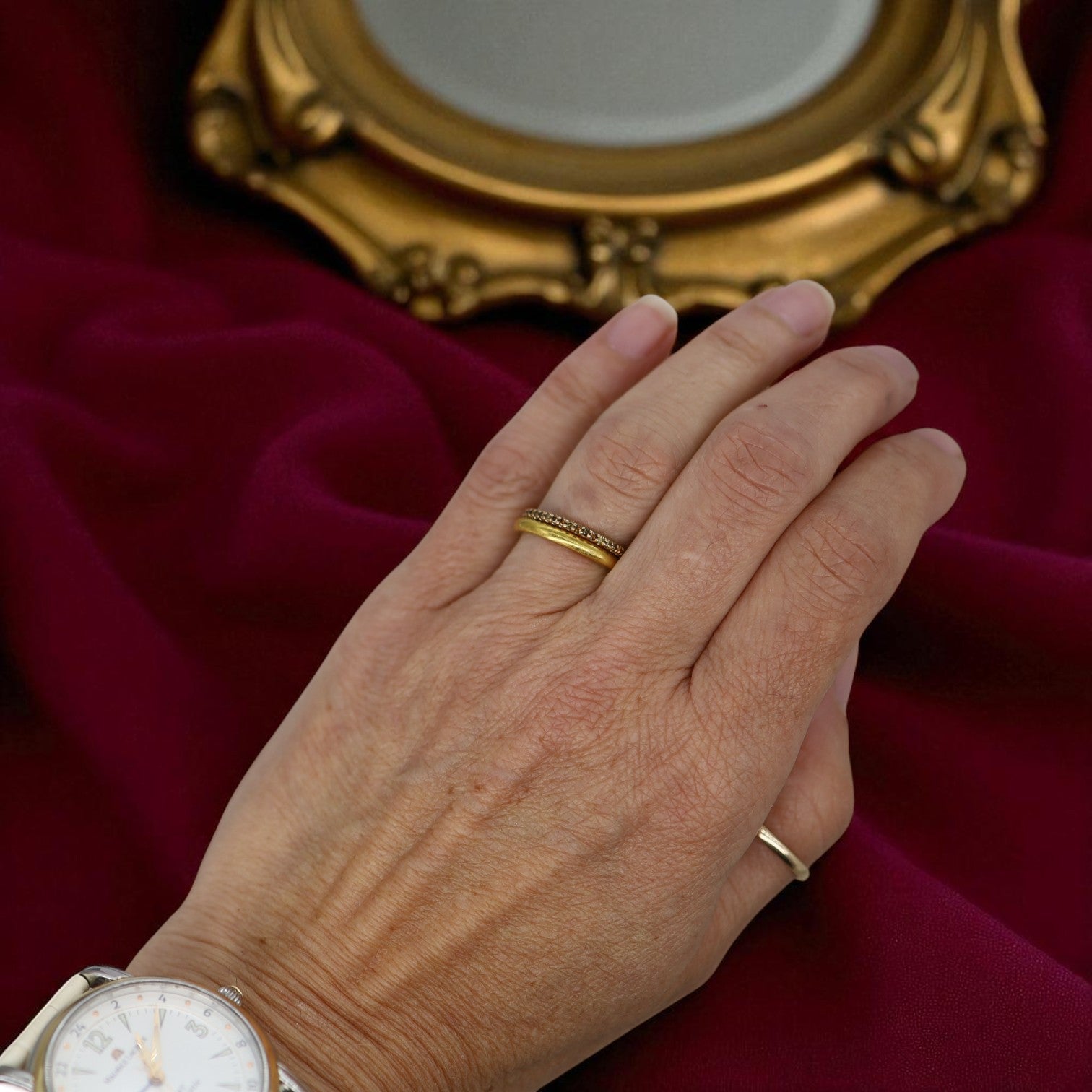 Custom 18k Rose Gold & Cognac Diamond Eternity Band - Petra Star