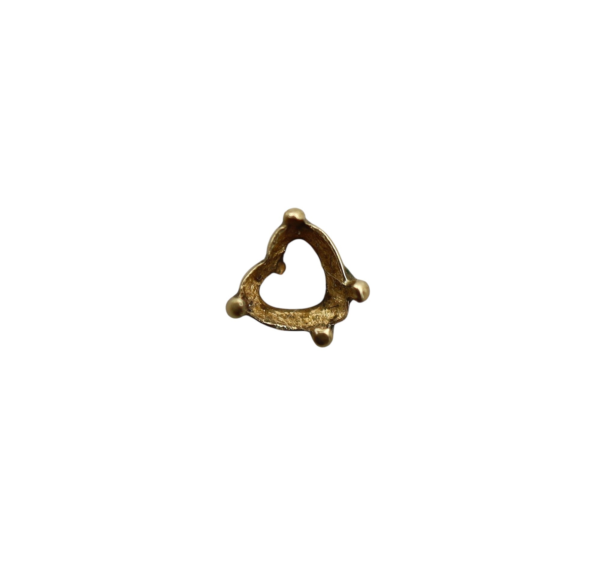 Custom Heart Shape Sapphire Pendant | Repurposed 14k Yellow Gold | Sentimental Jewelry Conversion - Petra Star