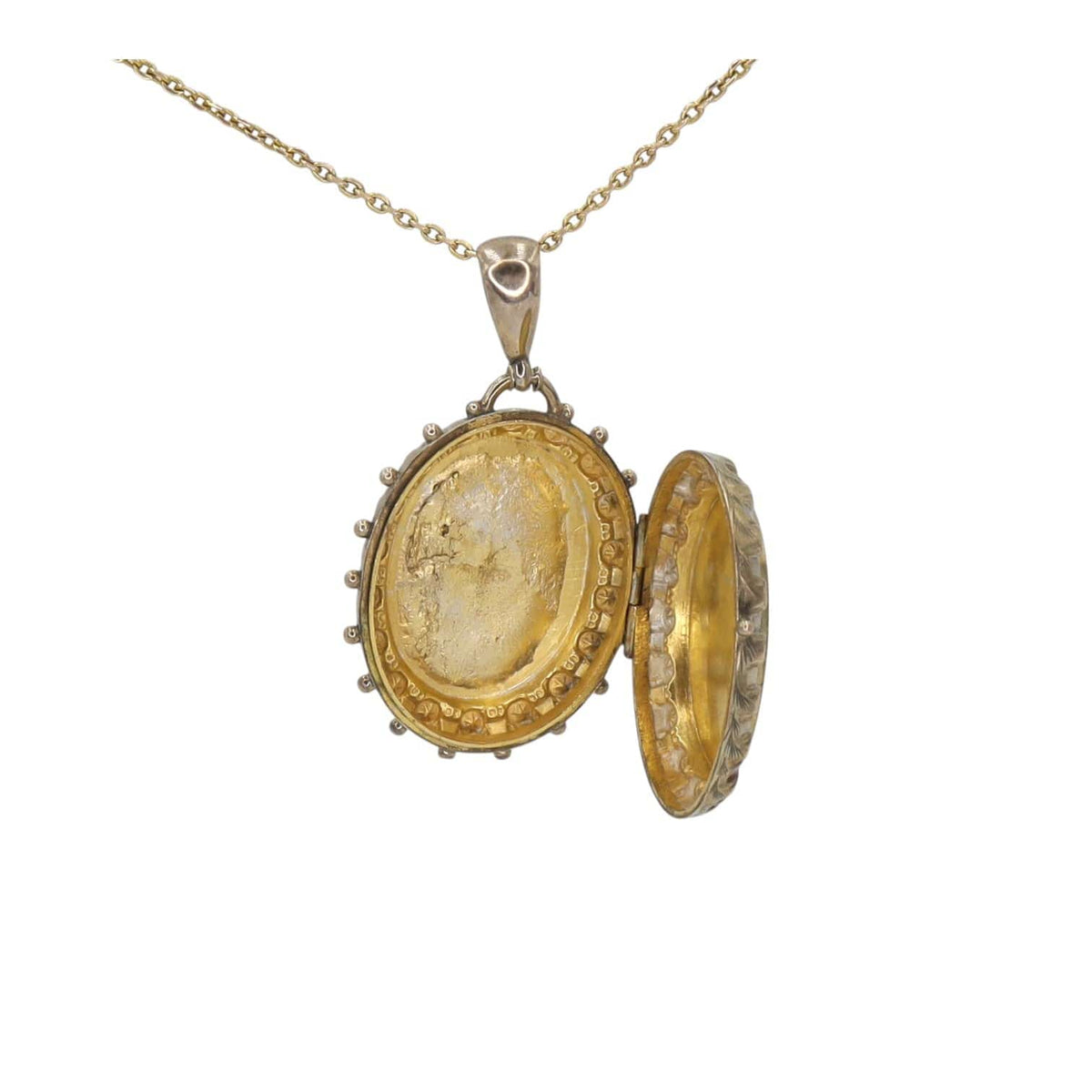 Diamond Flower & Stars Victorian Locket - Petra Star