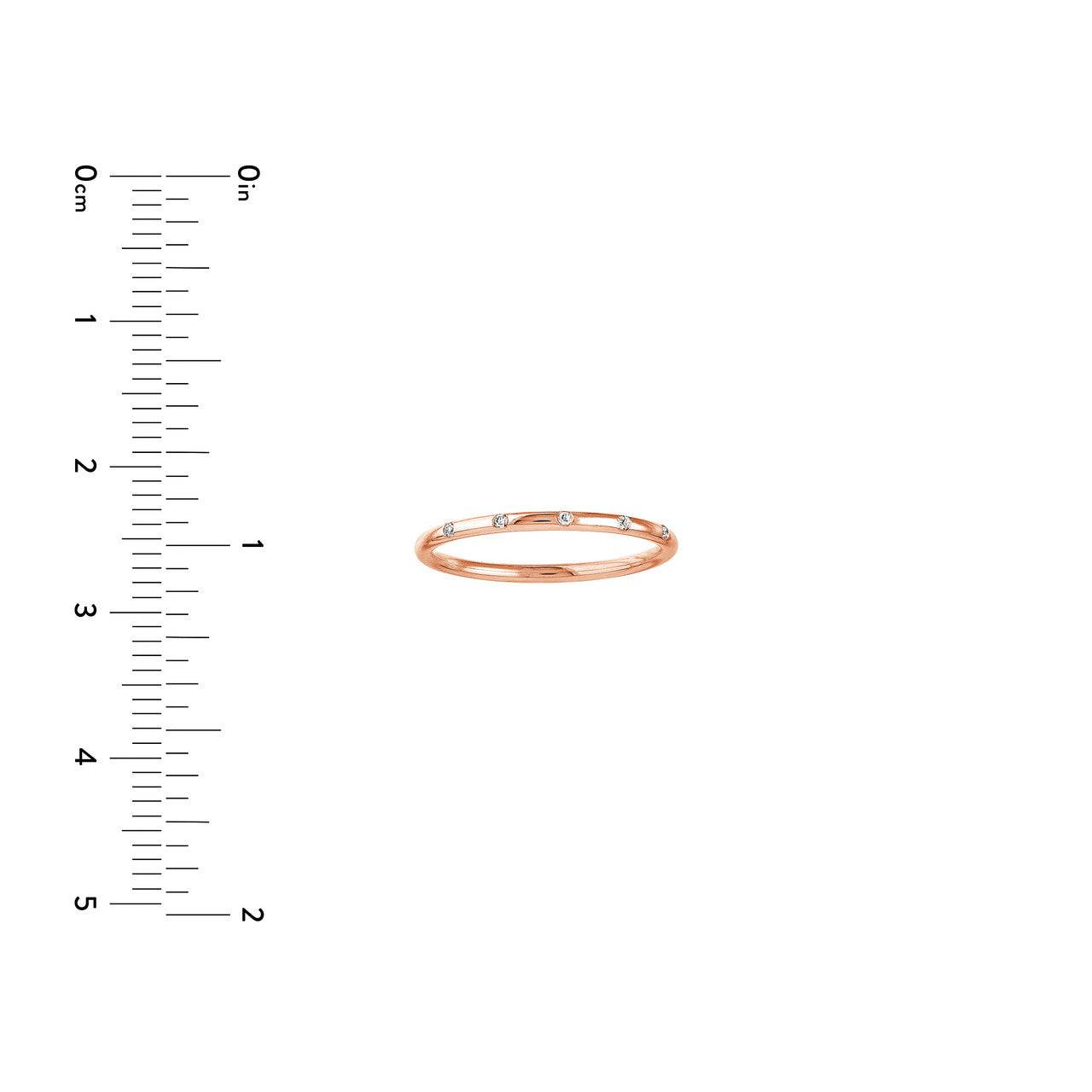 Diamond Flush Set Band in 14k Gold - Petra Star