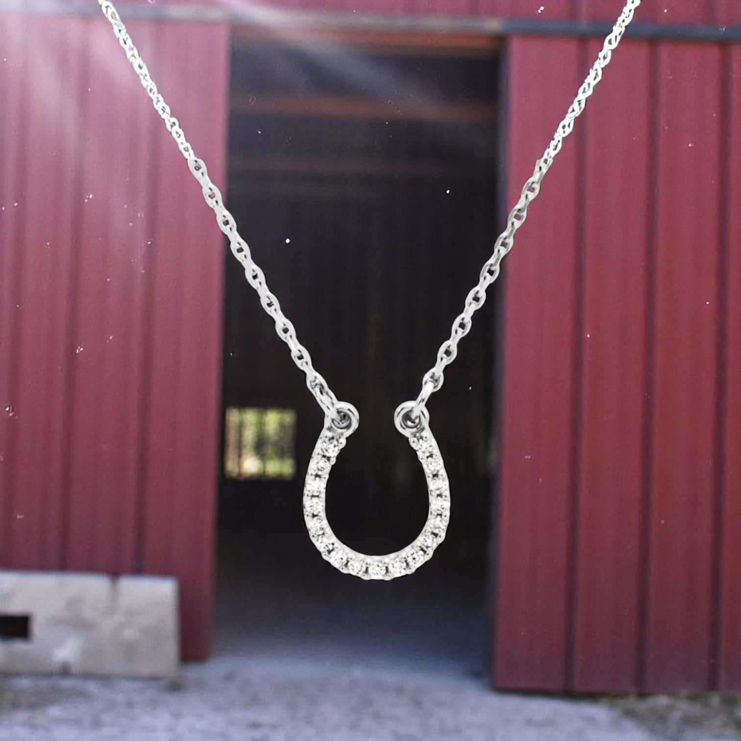 Diamond Horseshoe Necklace - Petra Star