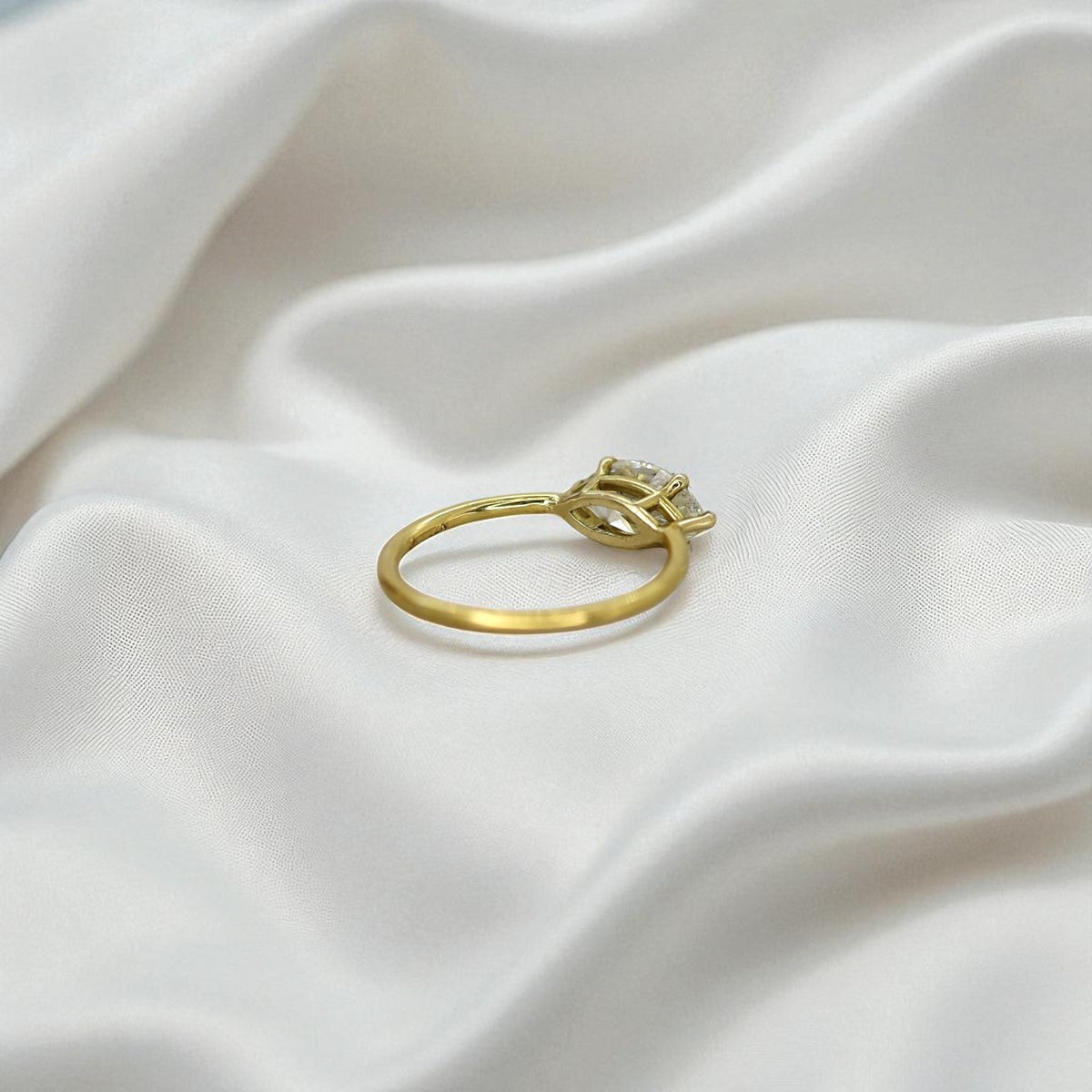 East-West Marquise Diamond Ring in Recycled 22k & 18k Gold (GIA Lab Report, Customizable) - Petra Star