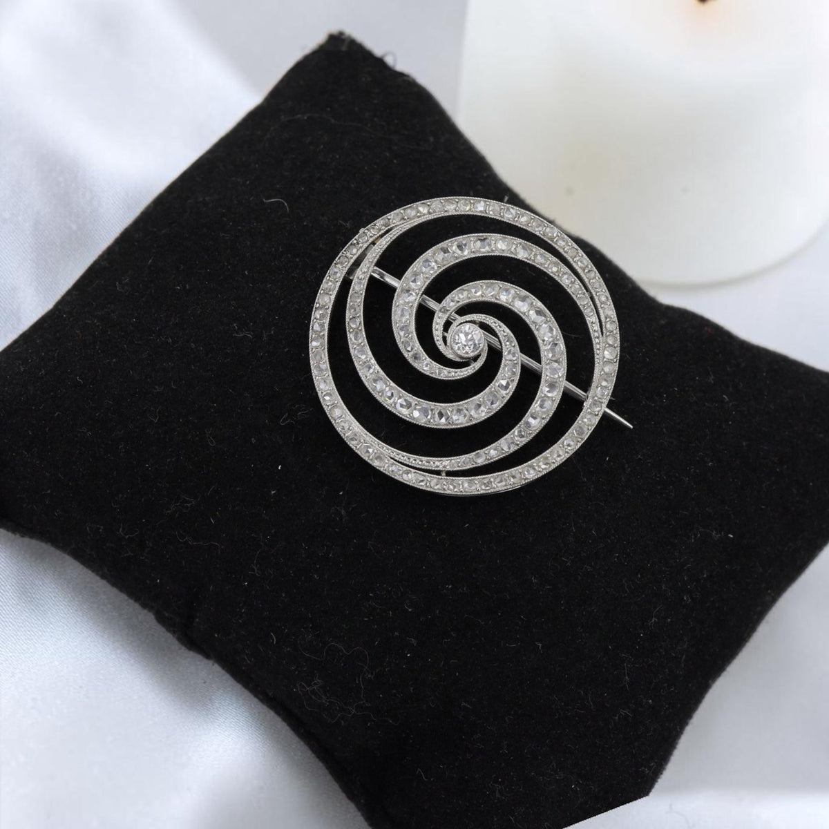 Edwardian Diamond Spiral Pendant