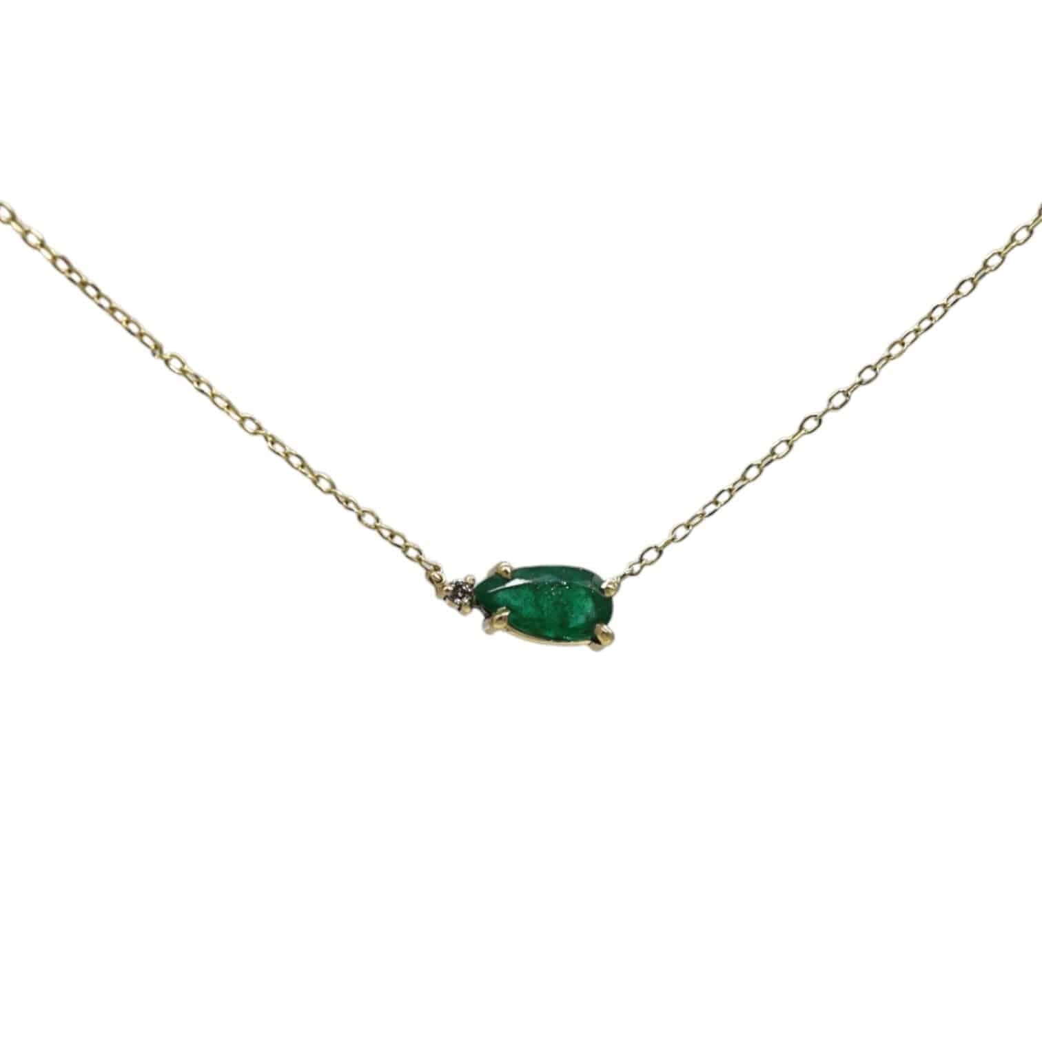 Emerald and Diamond Necklace - Petra Star
