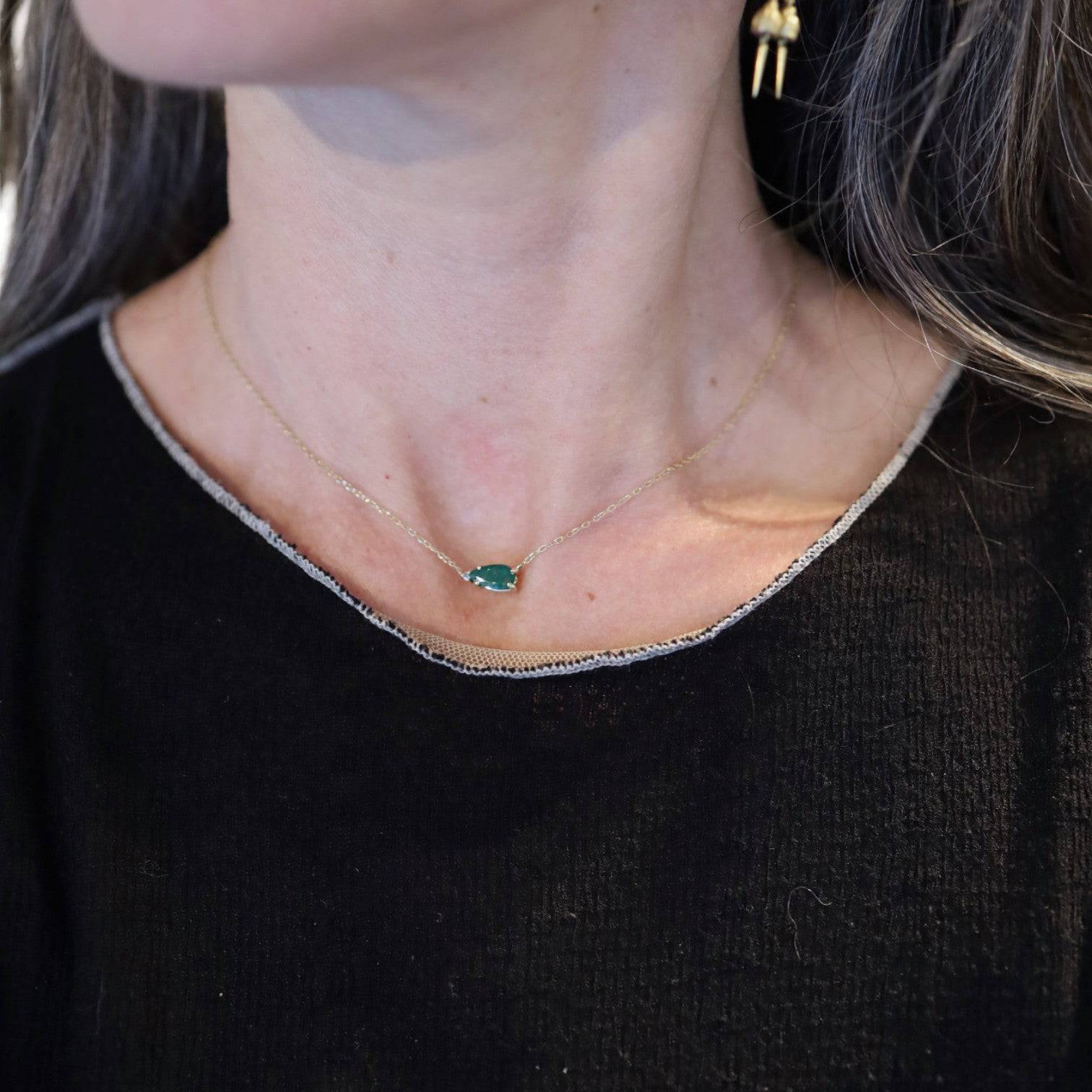 Emerald and Diamond Necklace - Petra Star