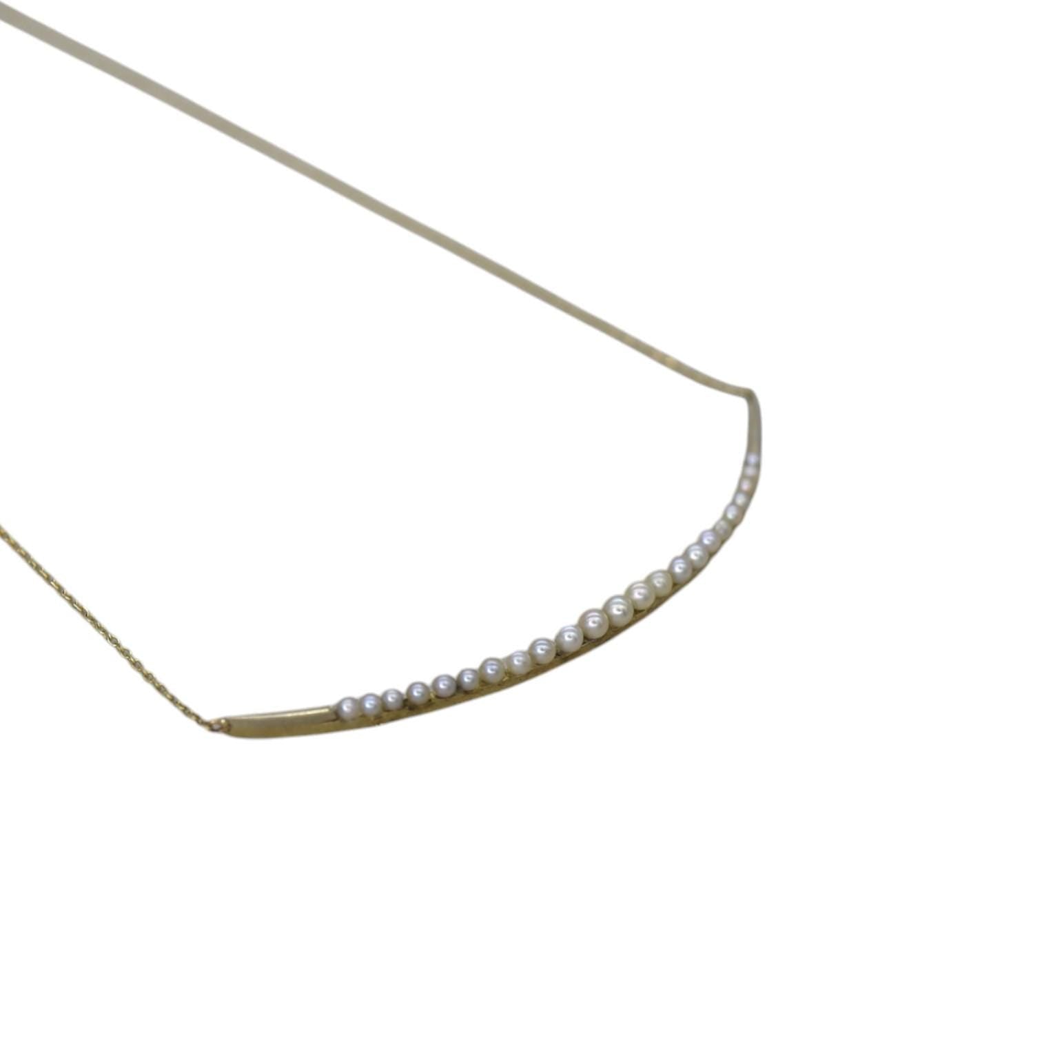 Extra Large Victorian Crescent Moon Necklace in 14k Gold - Petra Star