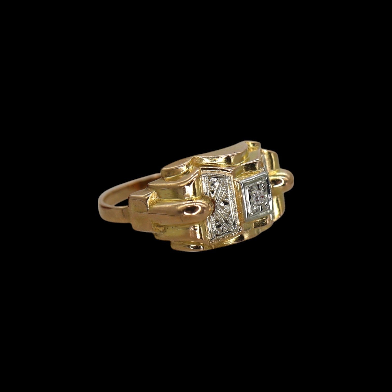 French Retro Diamond Ring - Petra Star