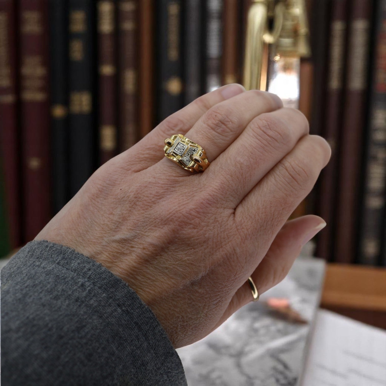 French Retro Diamond Ring - Petra Star