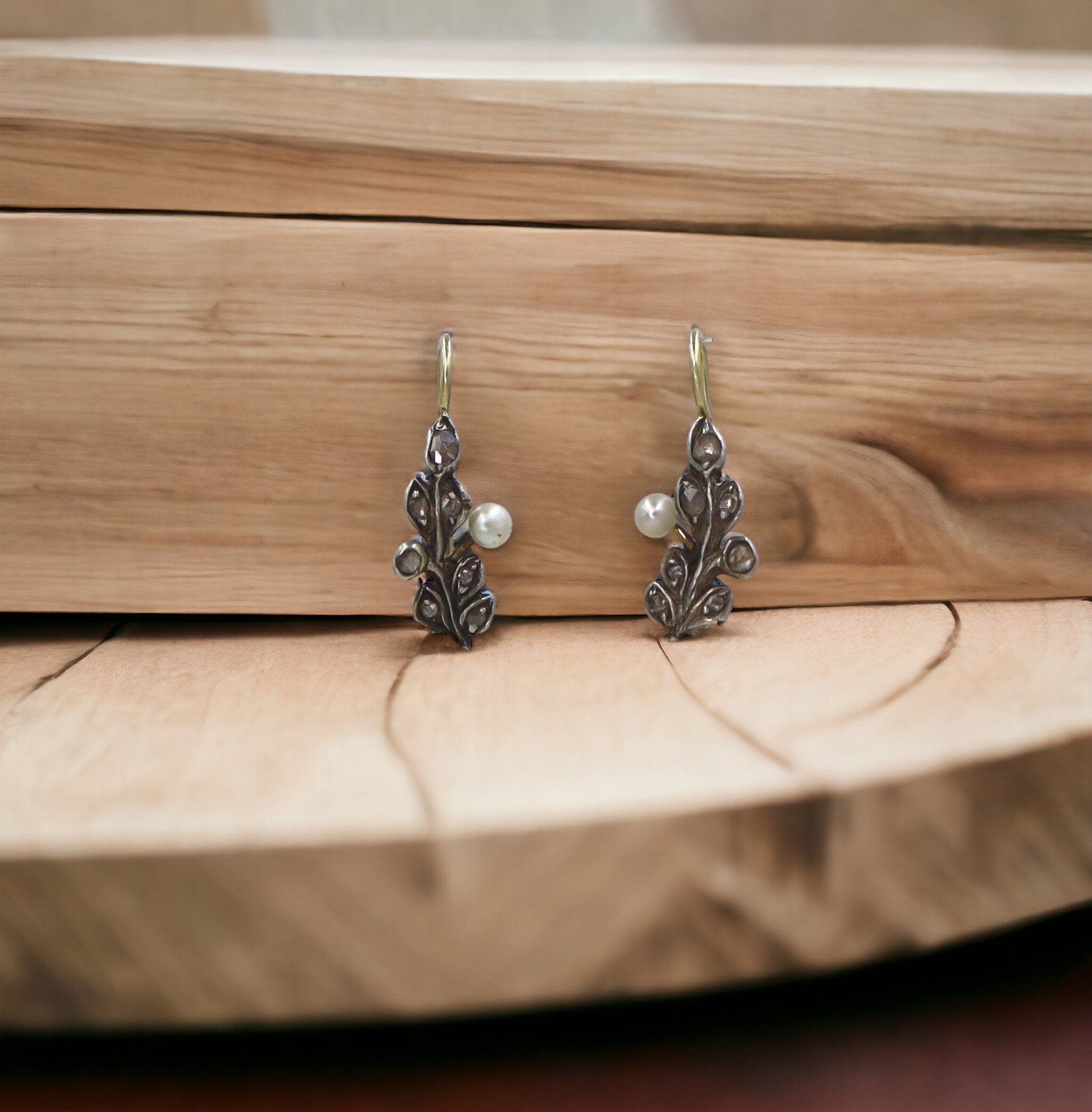 Georgian Diamond Drop Earrings - Petra Star
