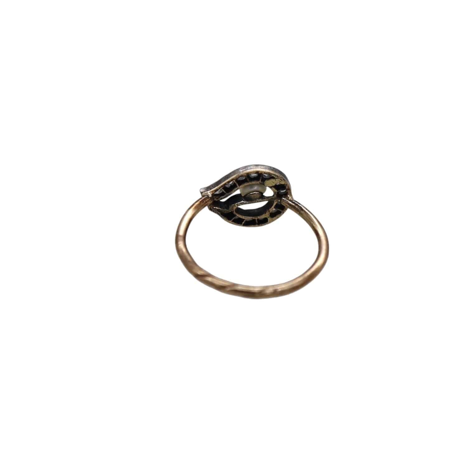 Georgian Diamond & Pearl Ring - Petra Star