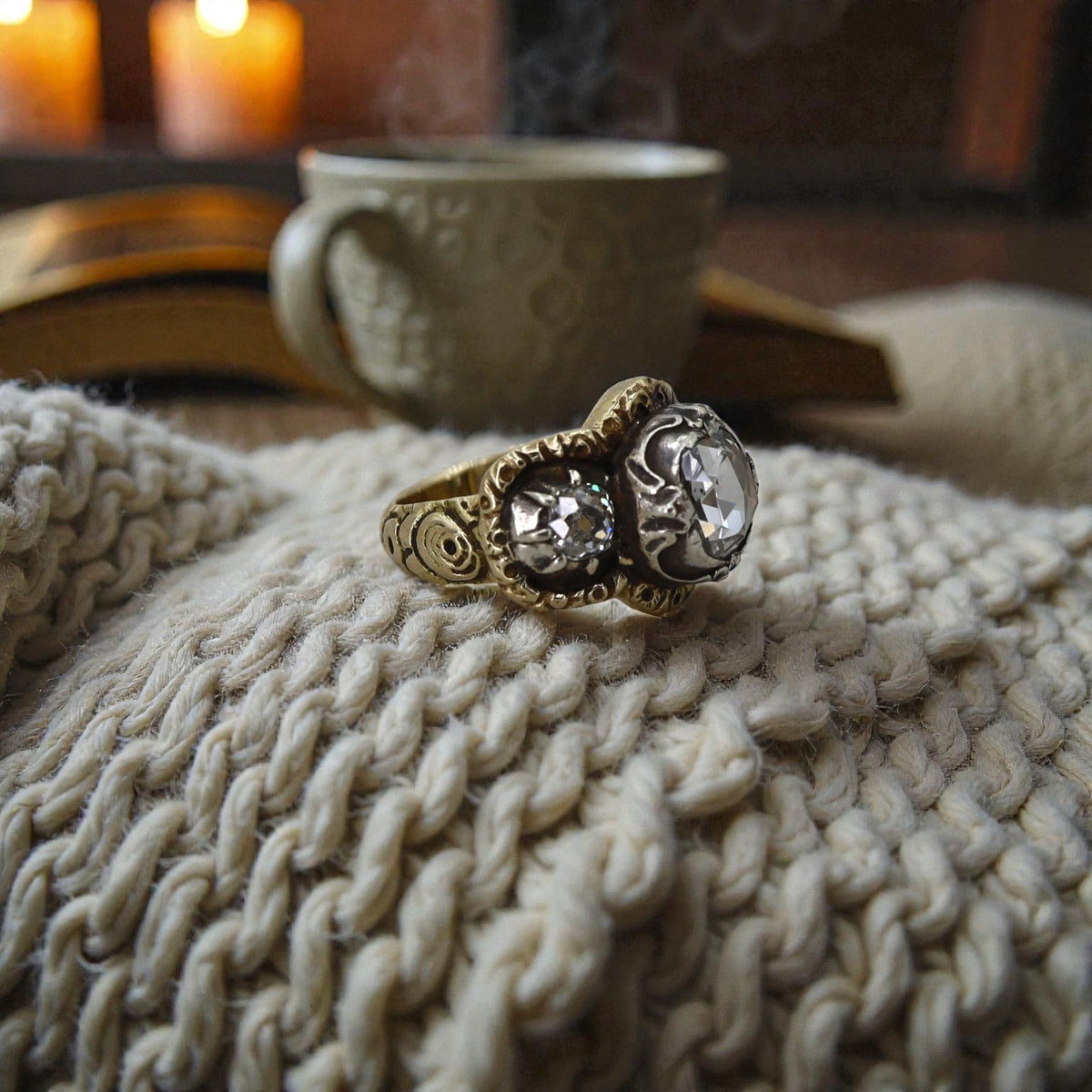 Georgian Rose-Cut Diamond Ring - Petra Star
