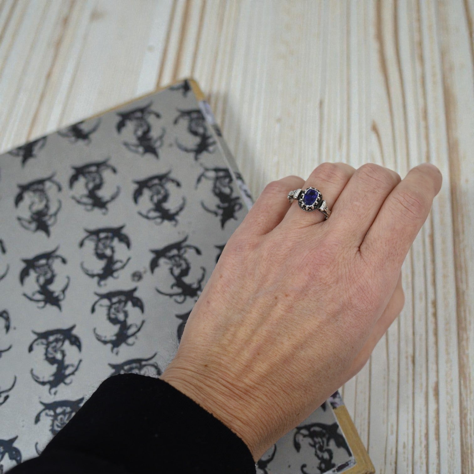 Georgian Silver Ring with Kyanite - Petra Star