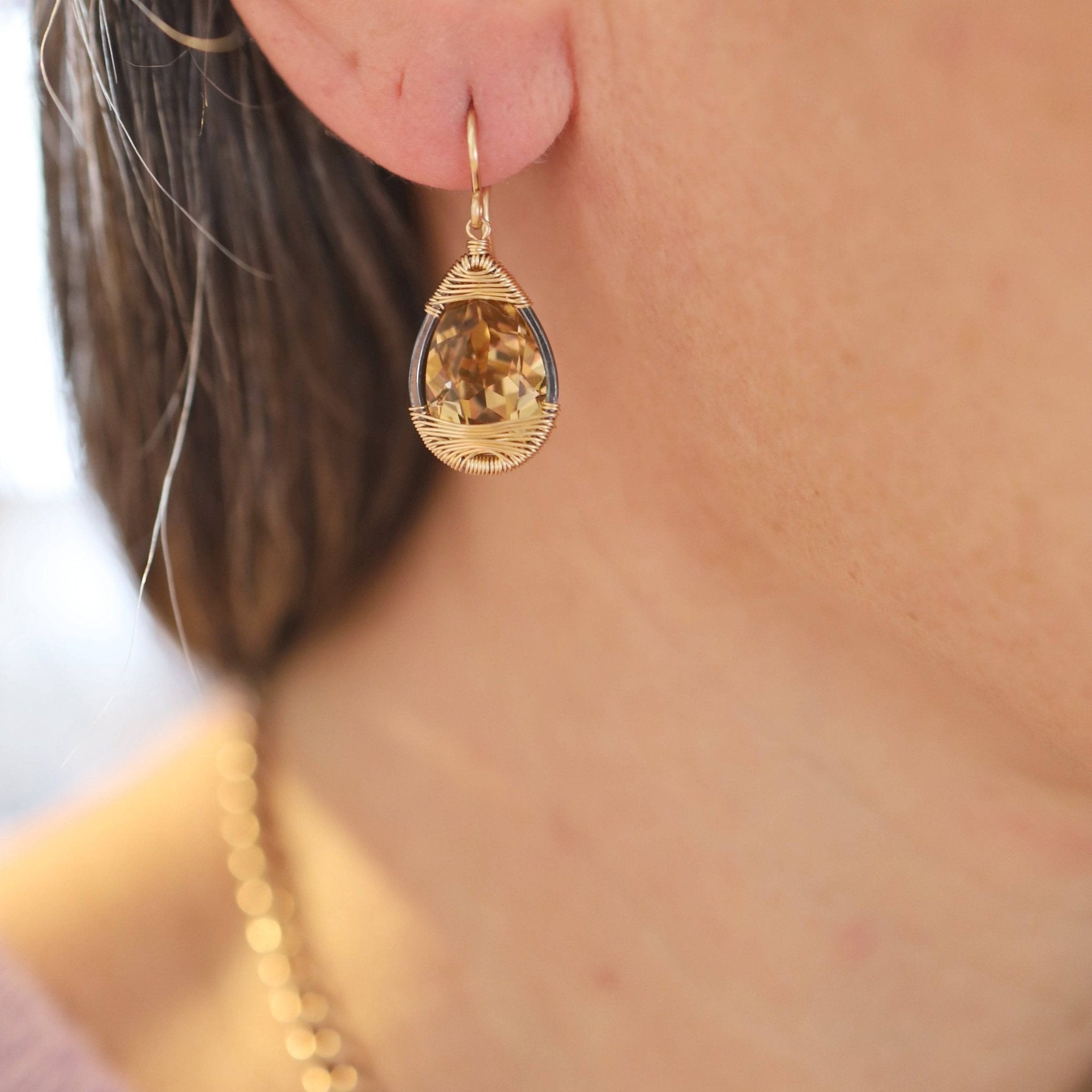 Ginger Snap Wire Wrap Earrings - Petra Star