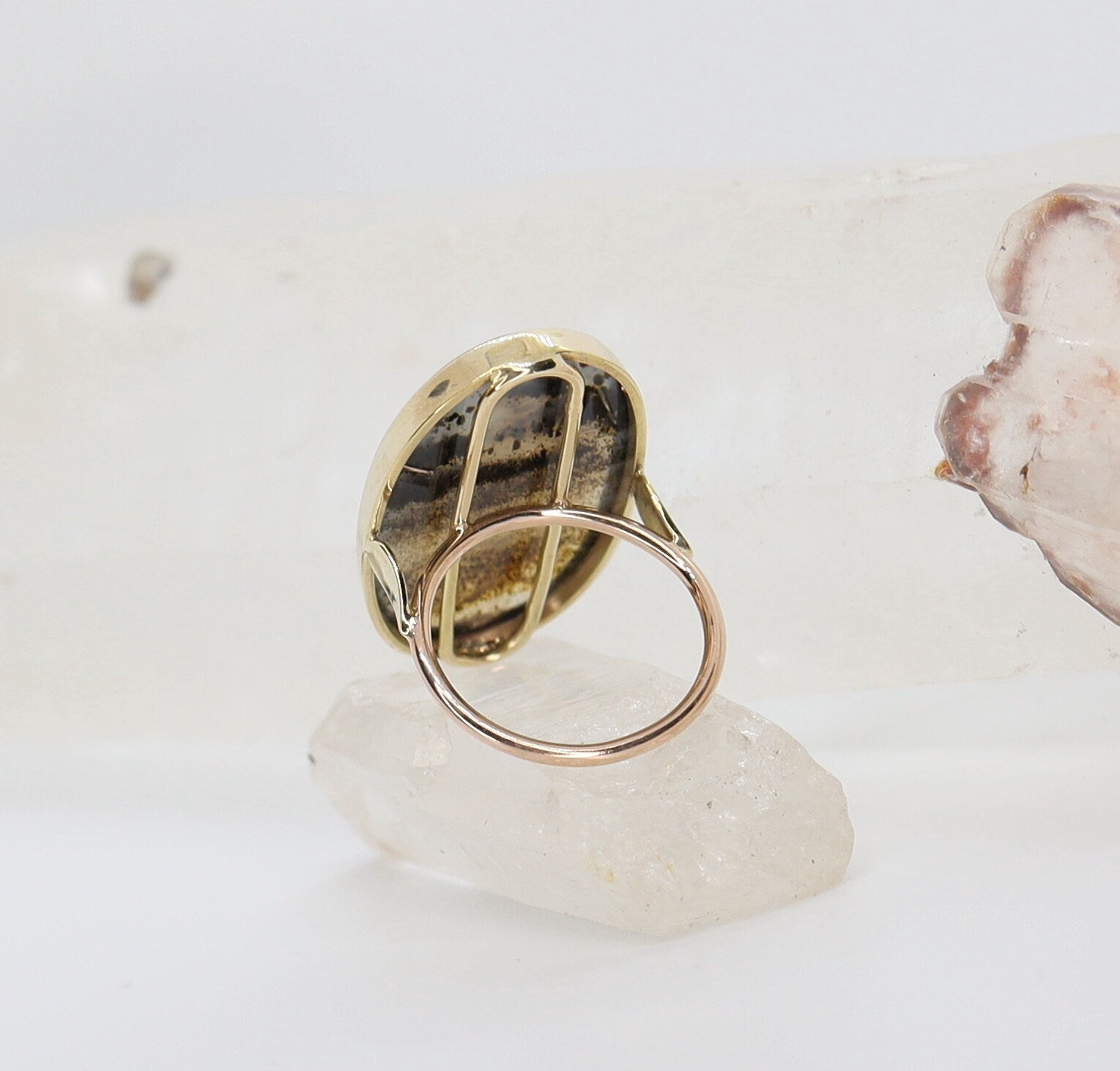 Ginormous Victorian Dendritic Agate Ring - Petra Star