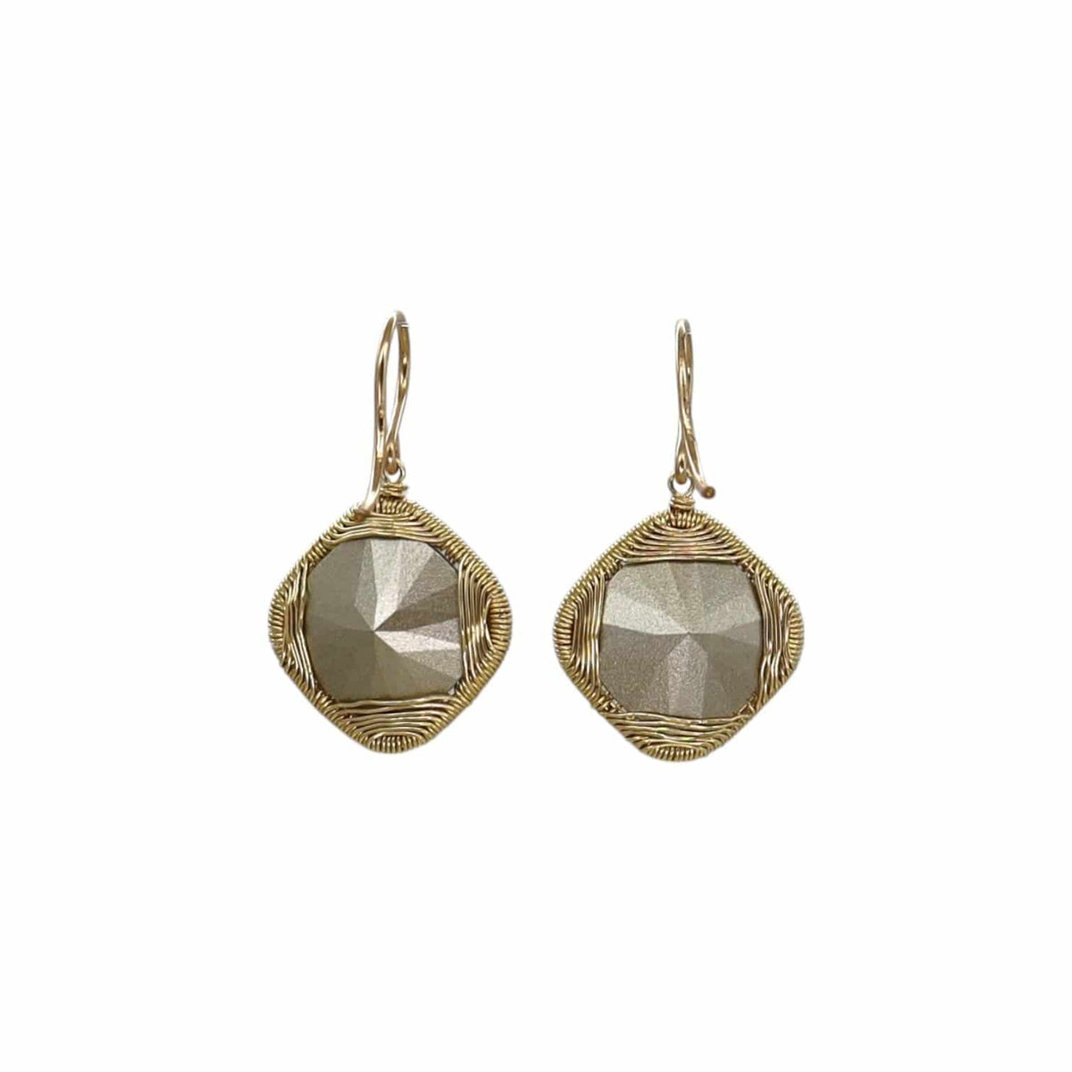 Golden Hour Drop Earrings With Crystal - Petra Star