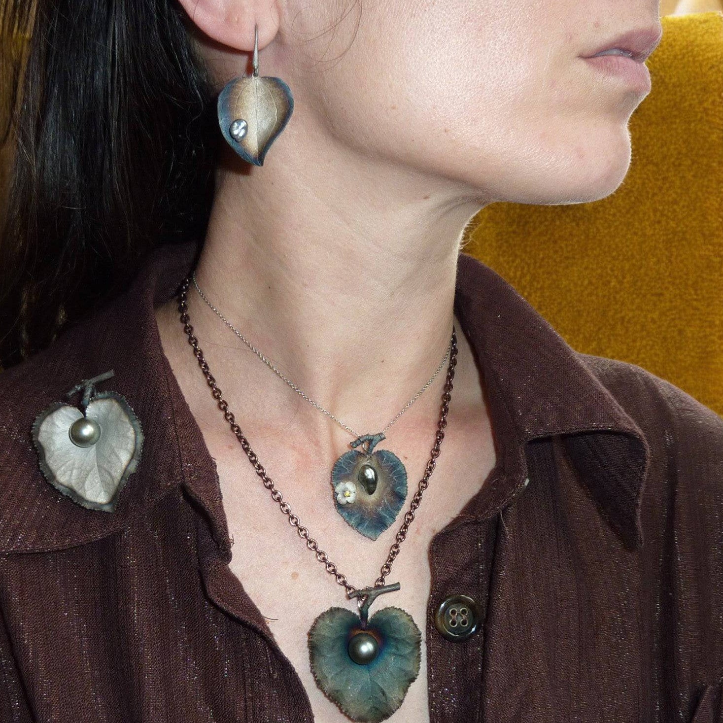 Handmade Silver Keshi Pearl Pendant - Petra Star