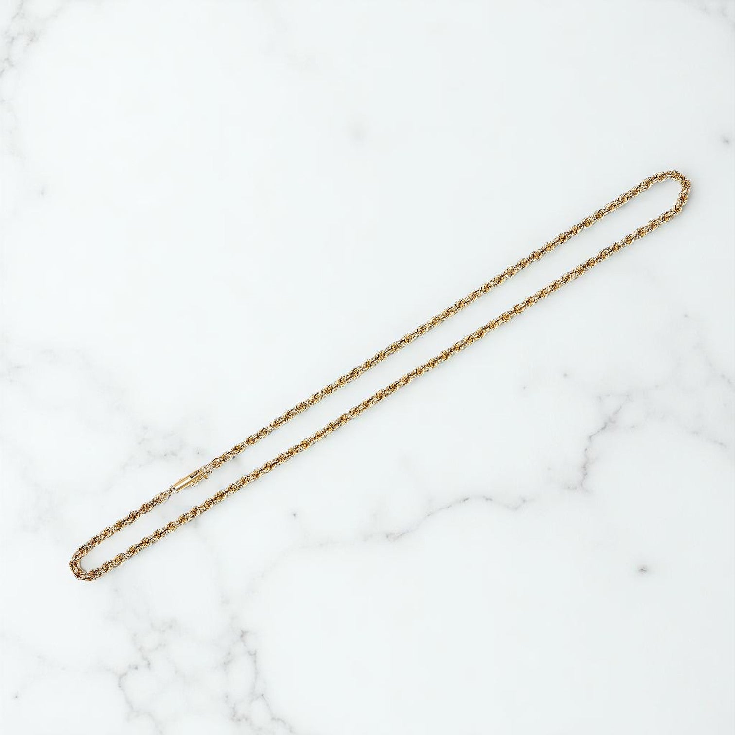 Heavy Rope Chain 14k Yellow Gold 3.3 MM Wide 18.5 Inches - Petra Star