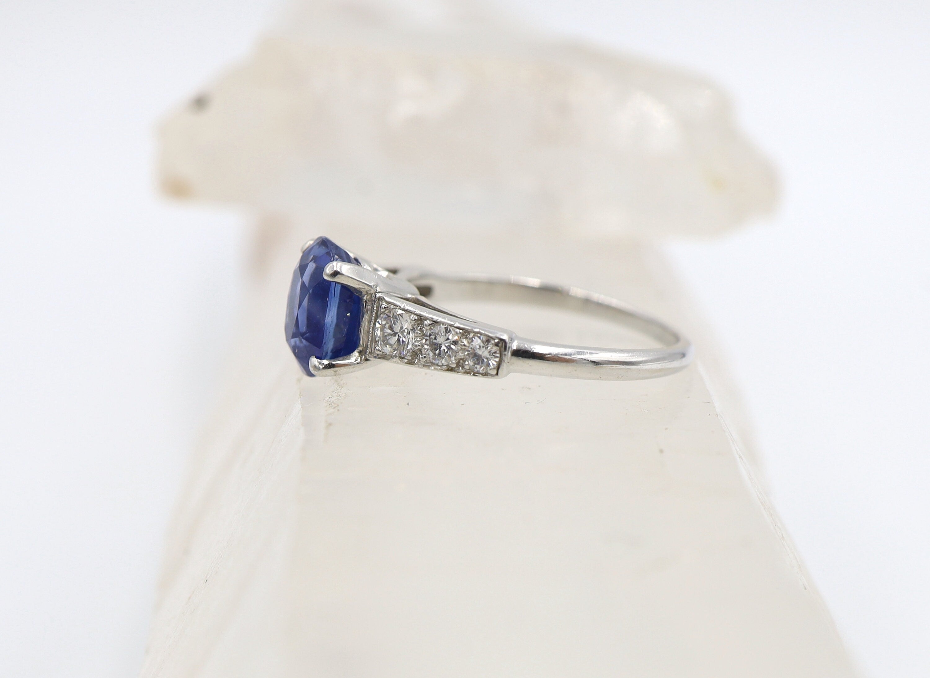 Platinum Sapphire and Diamond Ring - Petra Star