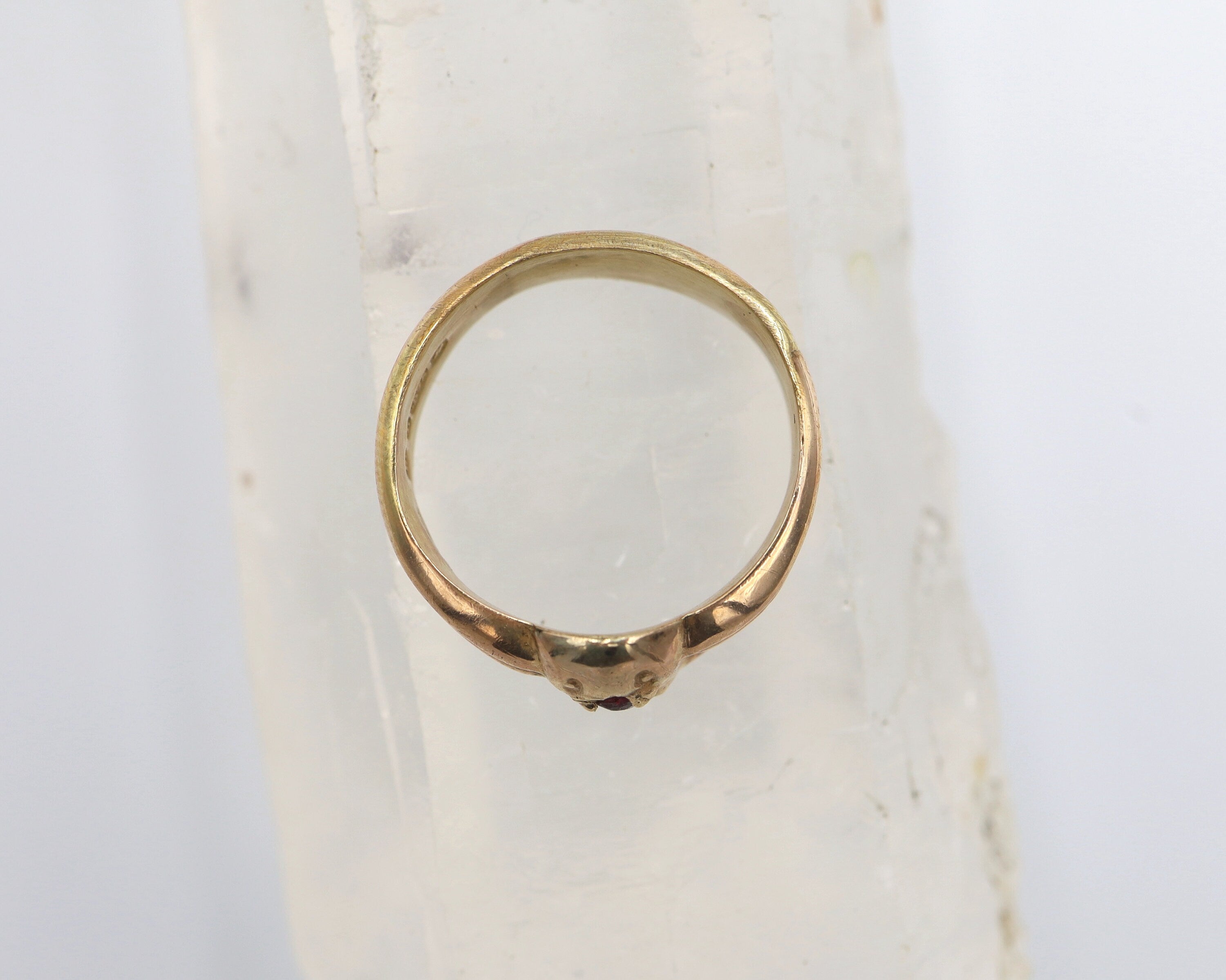 Art Nouveau Snake Ring in 9k Pink Gold Size 9 1/4 - JL647 - Petra Star