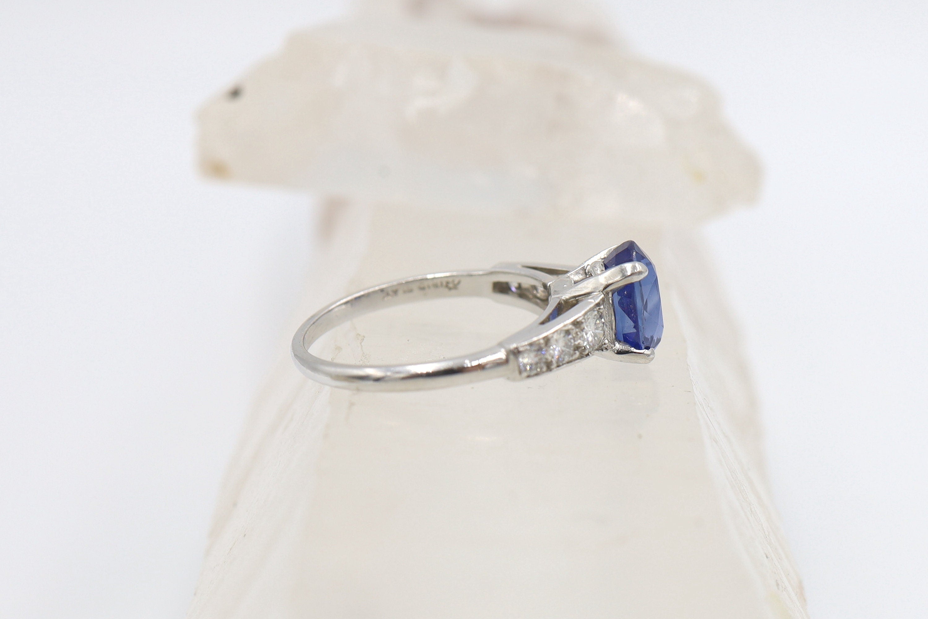Platinum Sapphire and Diamond Ring - Petra Star