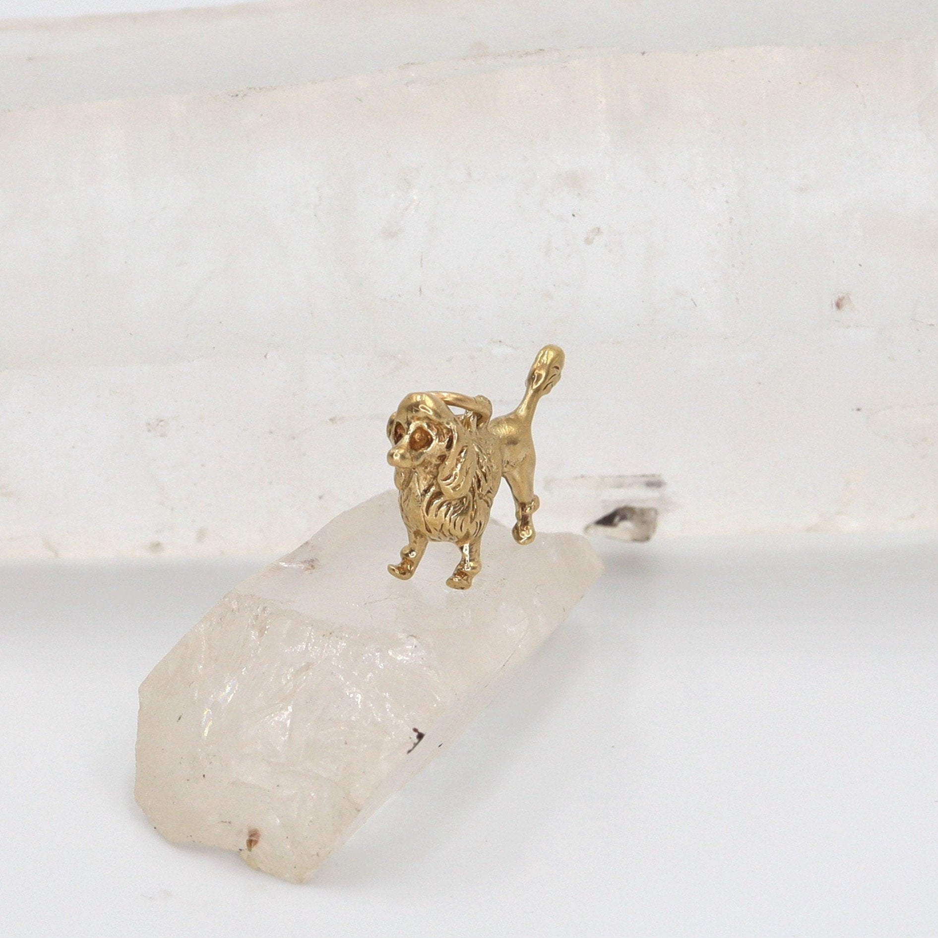 Poodle Charm Heavy 14K Solid Gold Vintage 4.7 Grams - DK484B - Petra Star