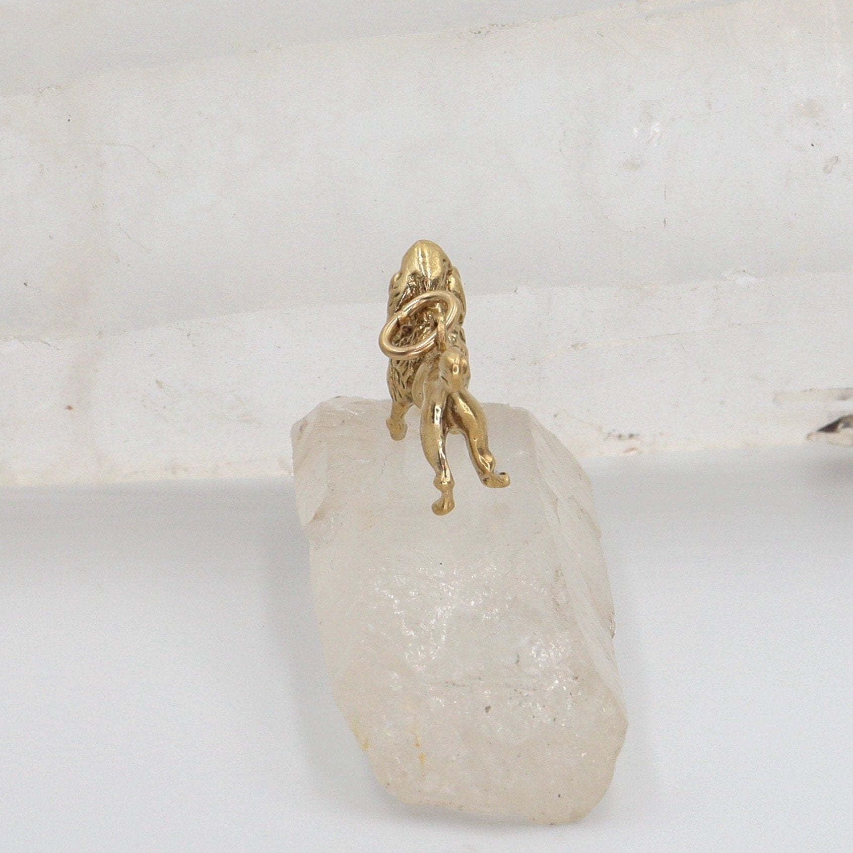 Poodle Charm Heavy 14K Solid Gold Vintage 4.7 Grams - DK484B - Petra Star
