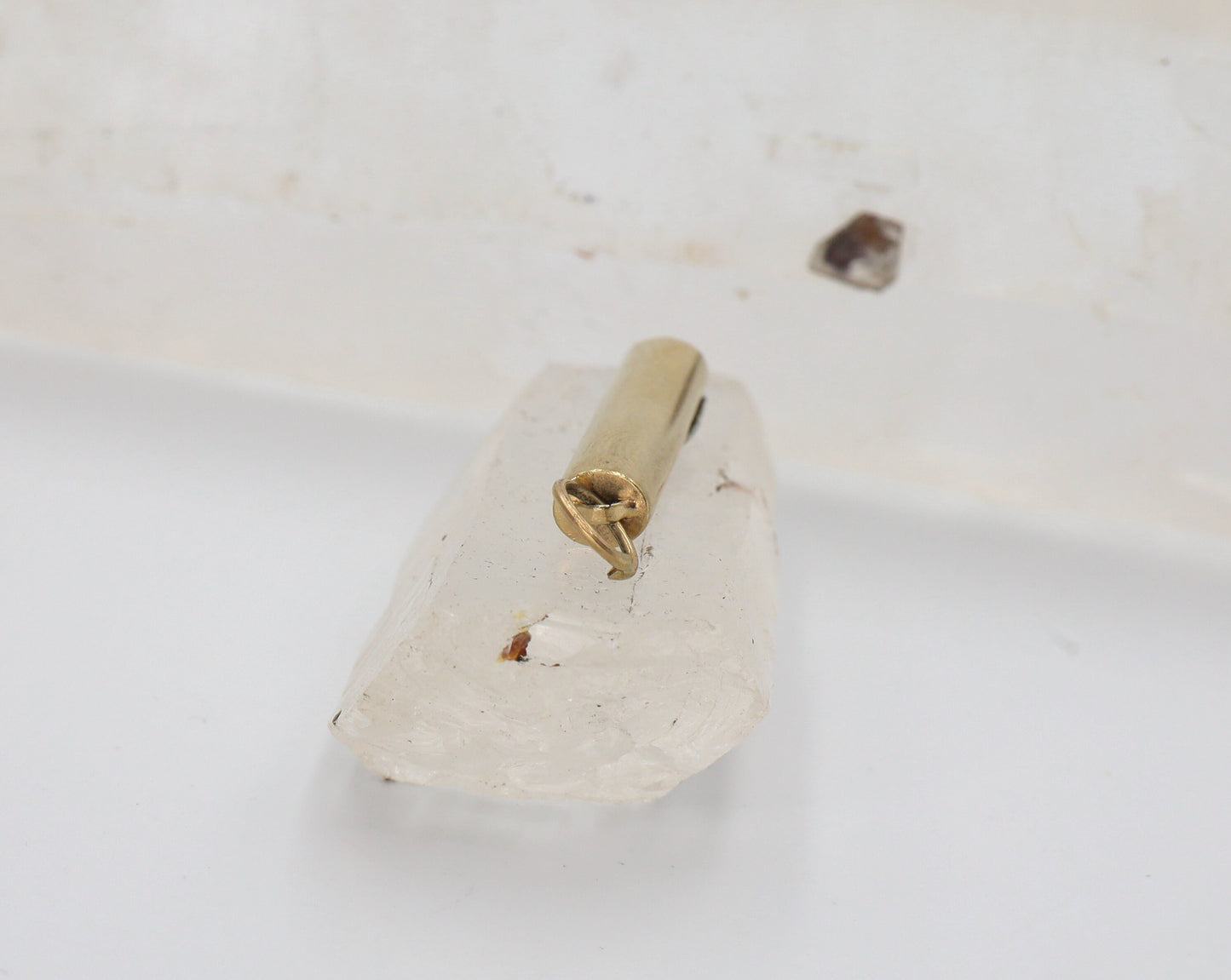 Vintage Mezuzah Charm with Torah Written Scriptures 14k Gold - Petra Star