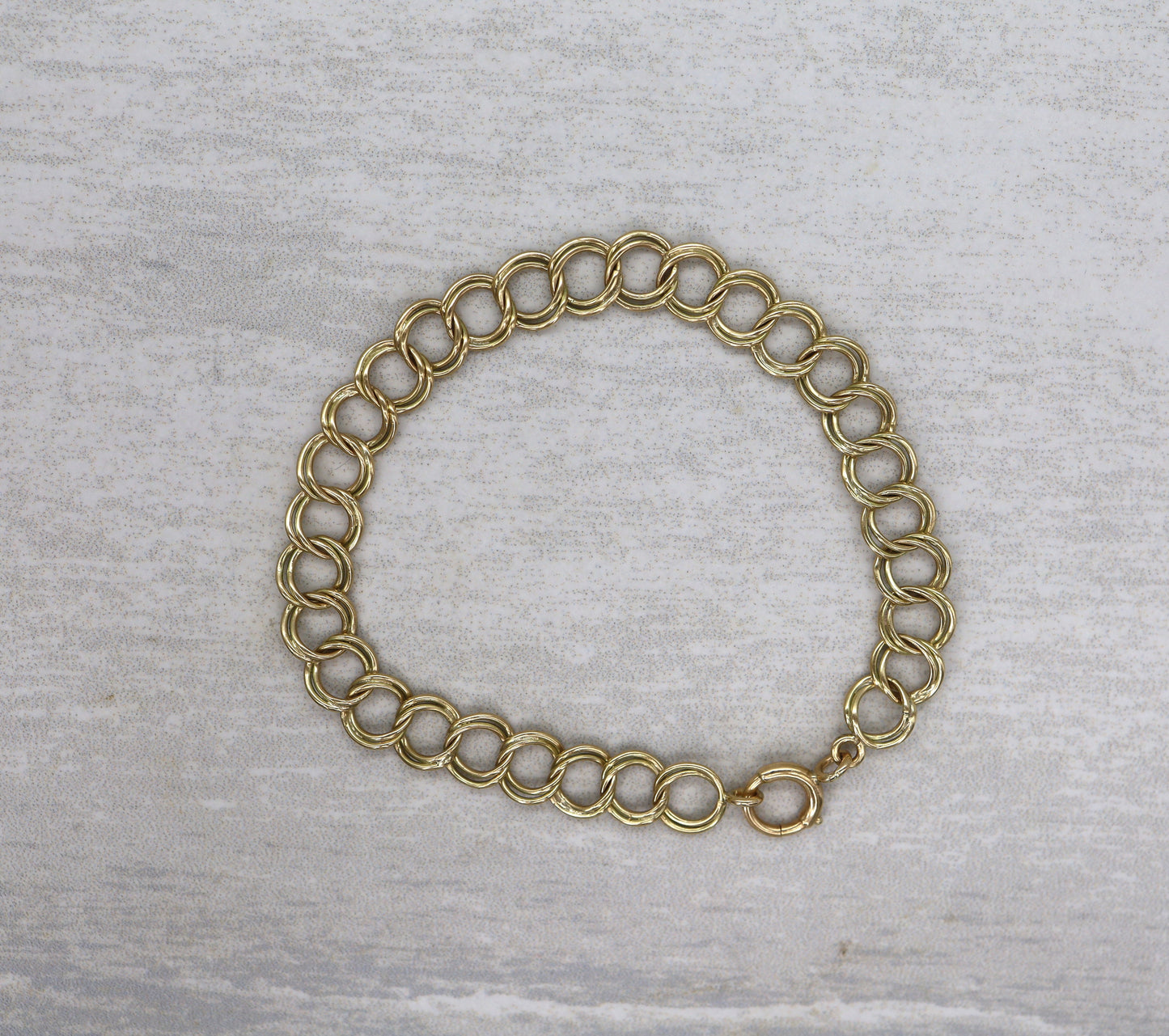 Charm Bracelet 14k Yellow Gold 7.5 " 5.7MM Wide Bracelet - Petra Star