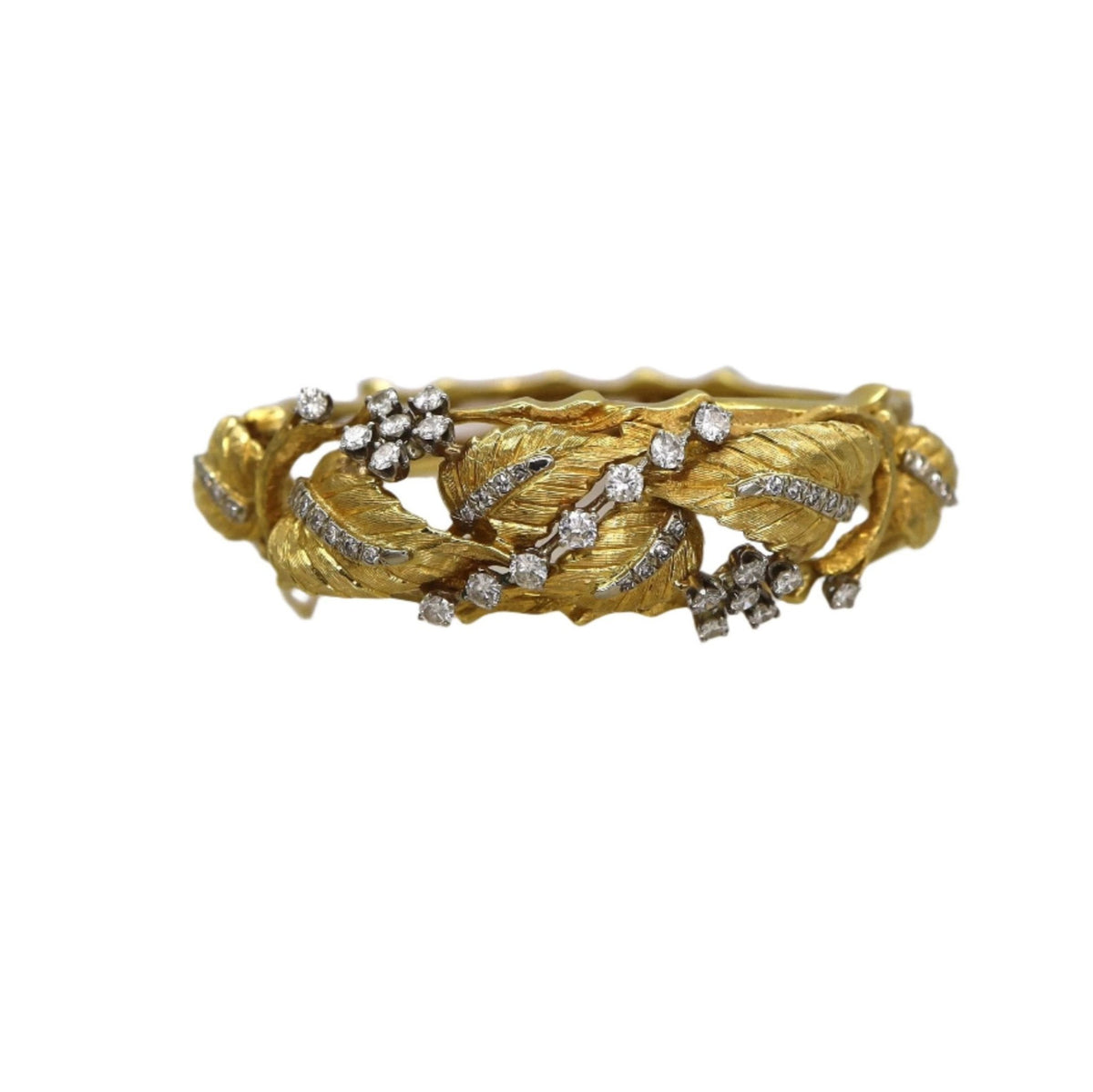 Jack Gutschneider 18k Diamond Bangle Ca. 1950 - Petra Star