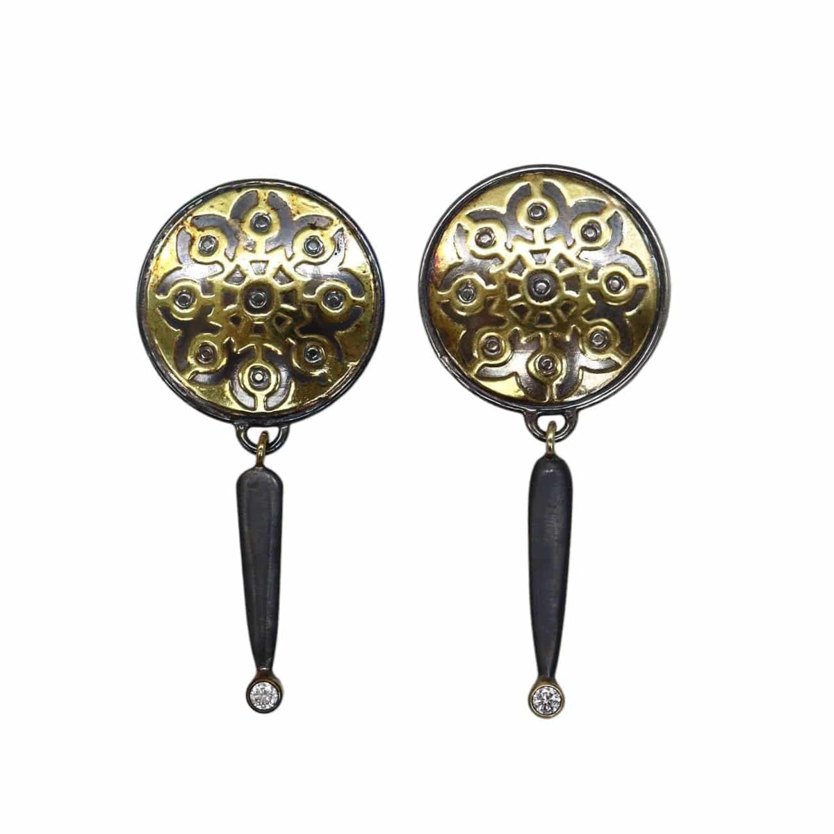 Keum-Boo Mandala 1 Earrings - Petra Star