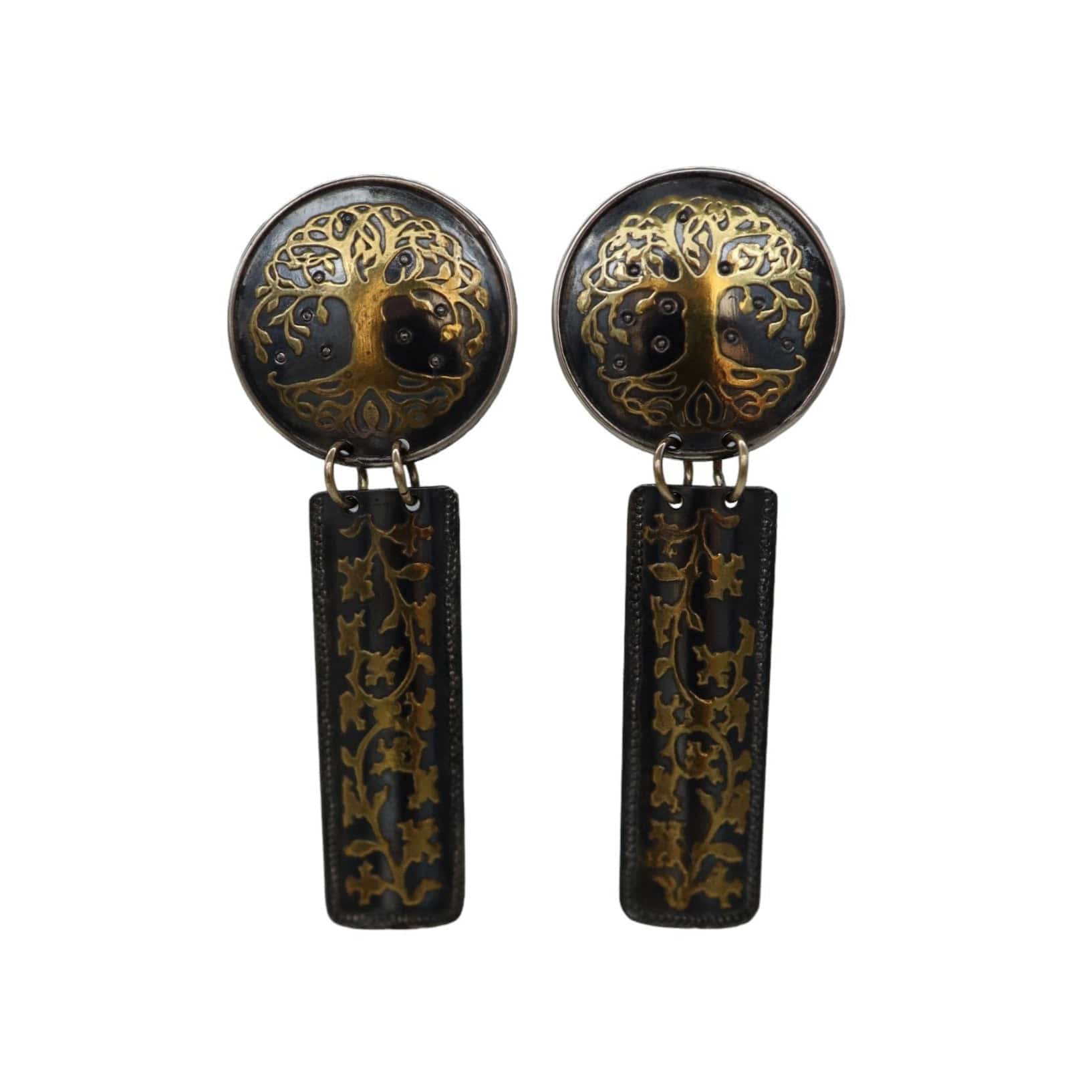 Keum-Boo Tree of Life Drop Earrings - Petra Star