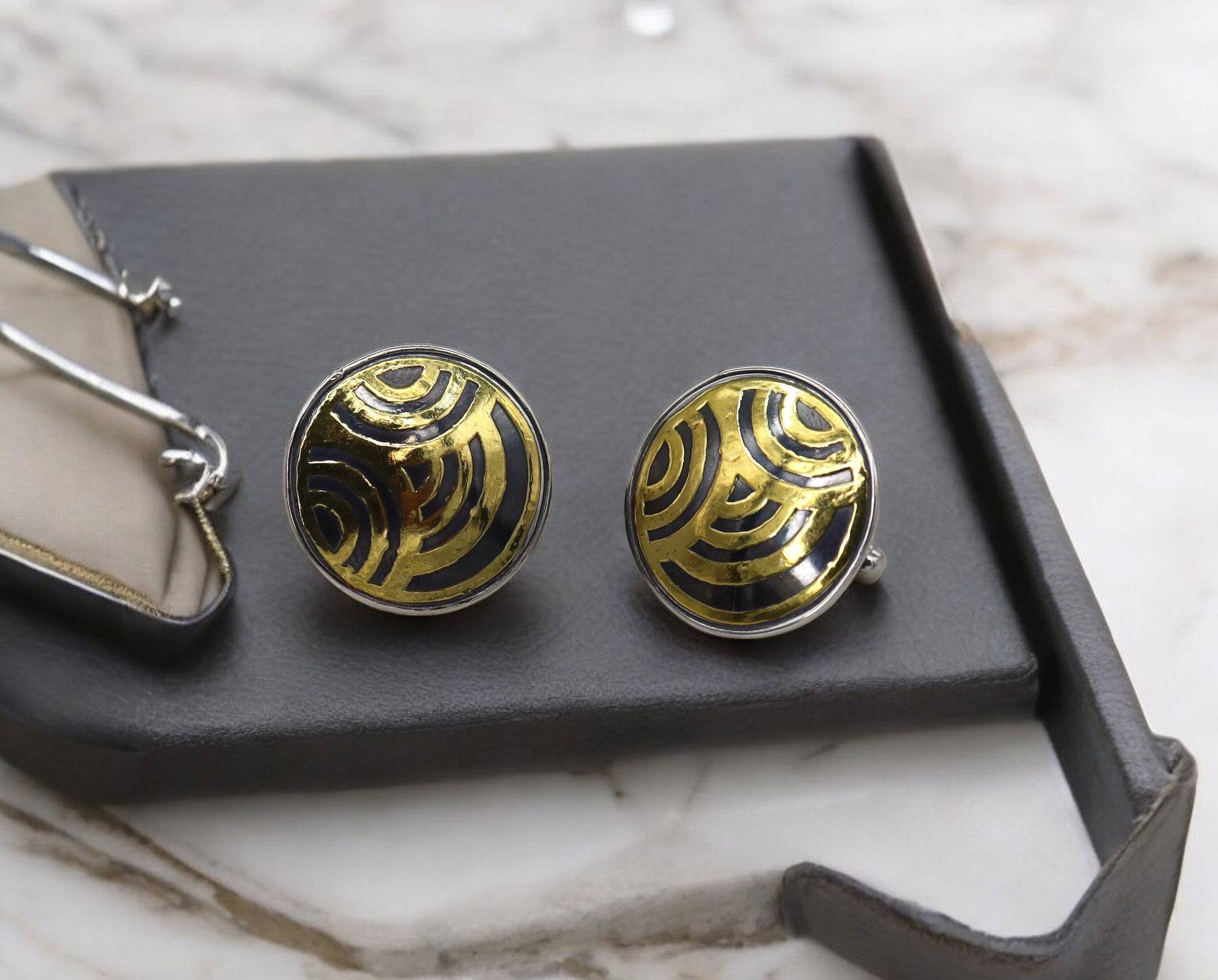 Keum-Boo Tri-Circle Cufflinks - Petra Star